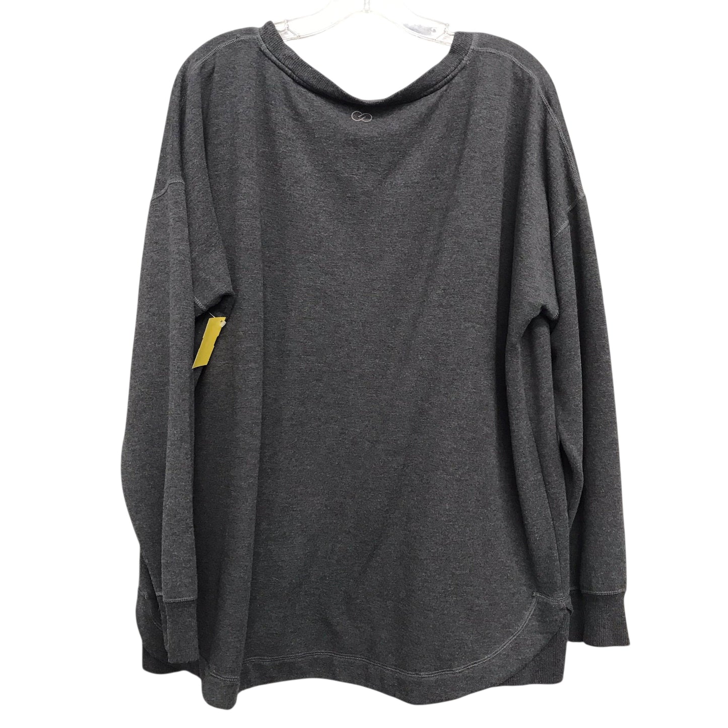 Athletic Sweatshirt Crewneck By Calia In Grey, Size:2X