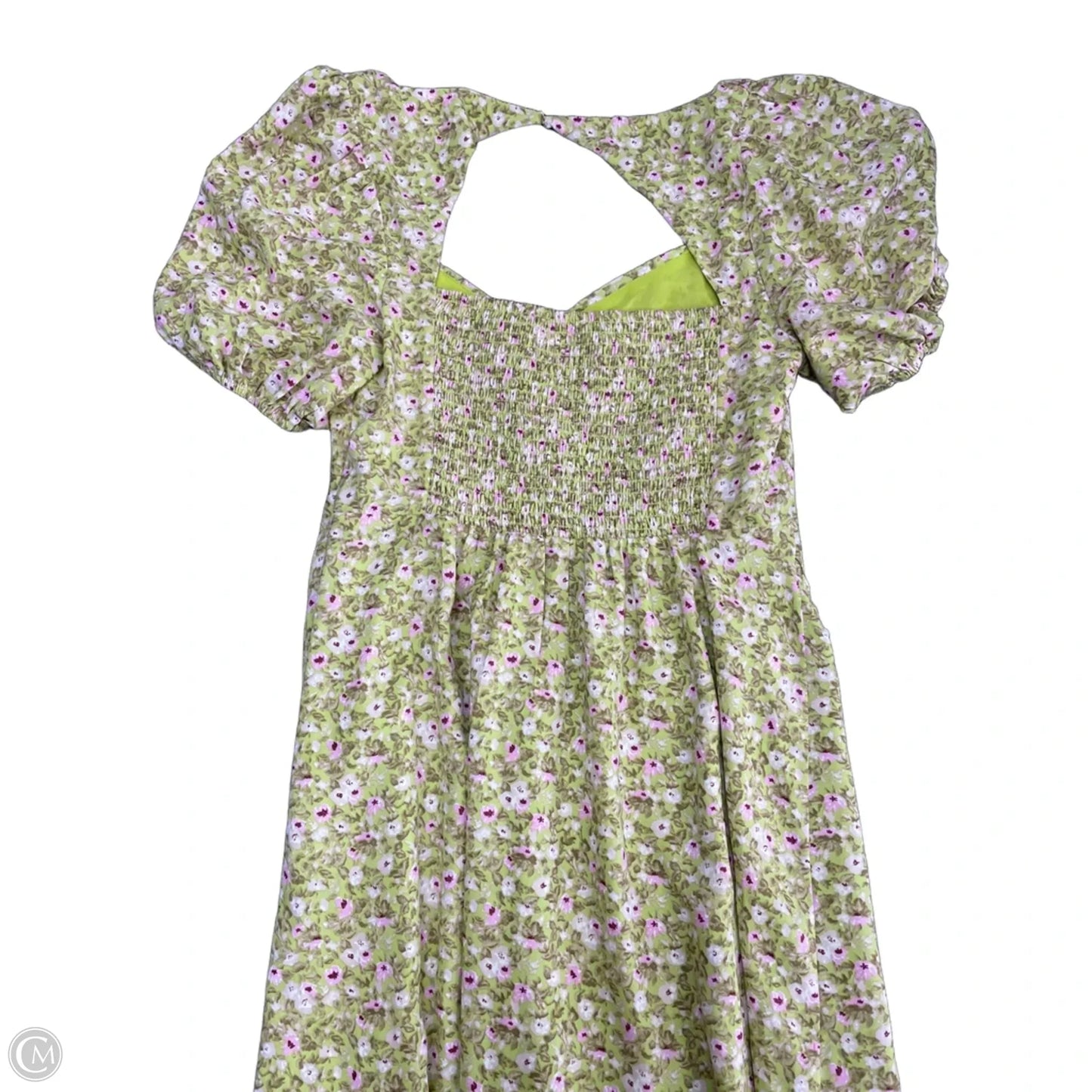 Dress Casual Midi By Astr In Green & Pink, Size: L