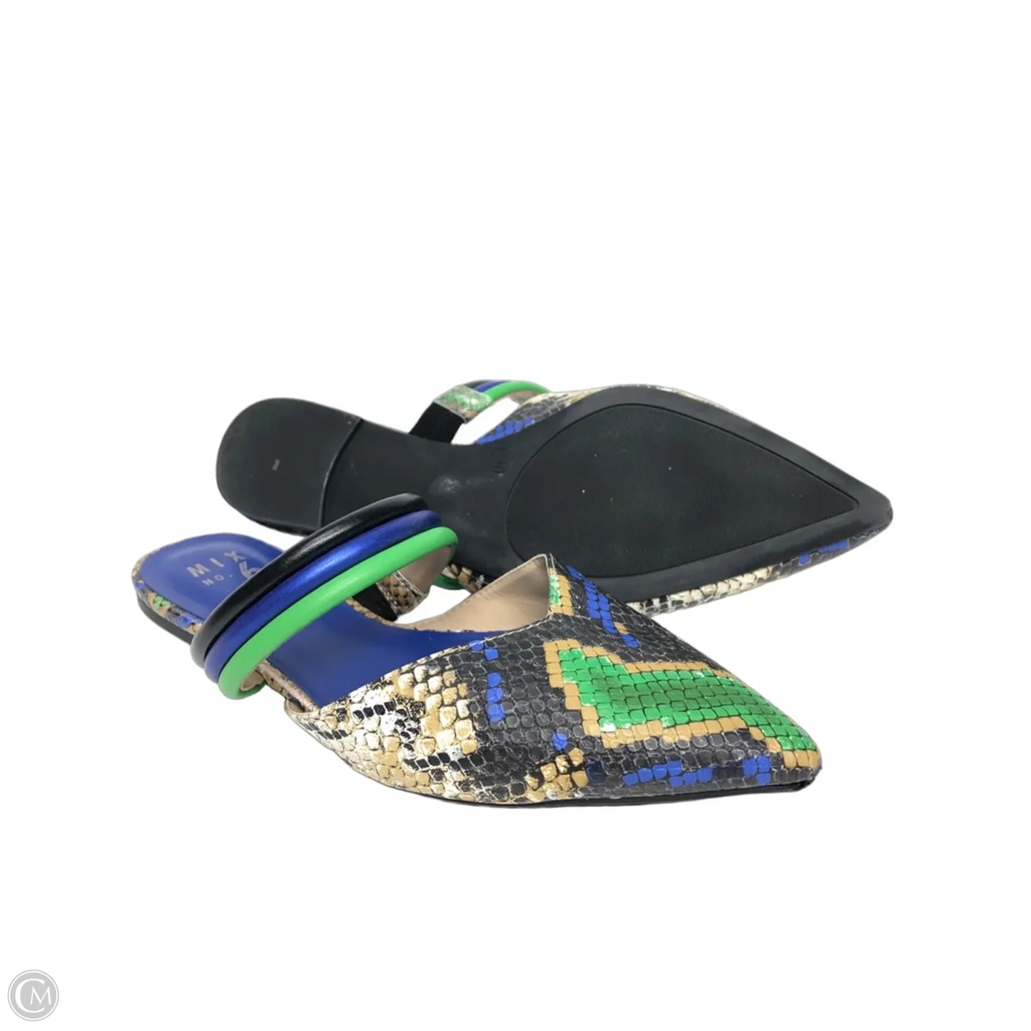 Sandals Flats By Mix No 6 In Snakeskin Print, Size: 8