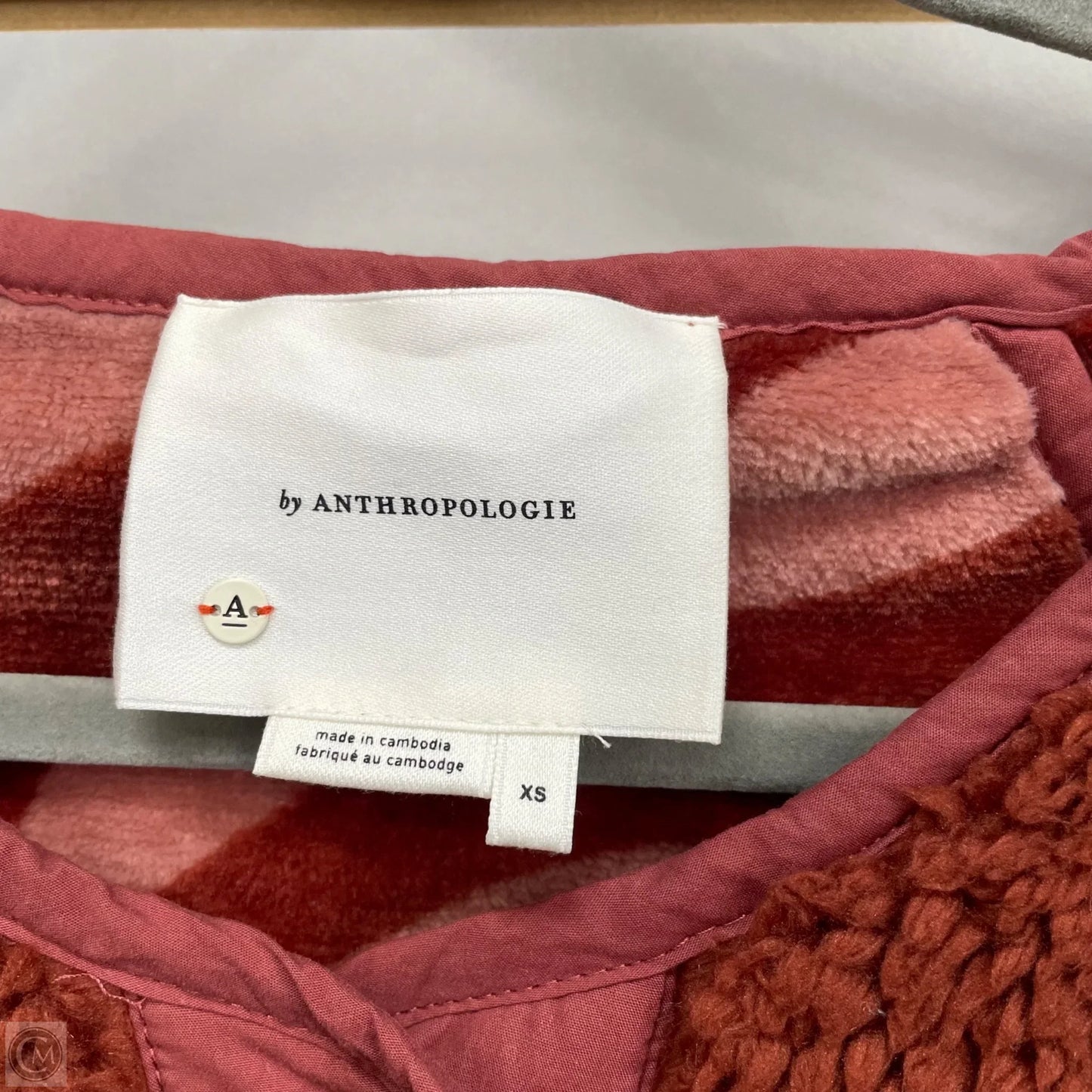 Coat Faux Fur & Sherpa By Anthropologie In Brown & Orange, Size: Xs