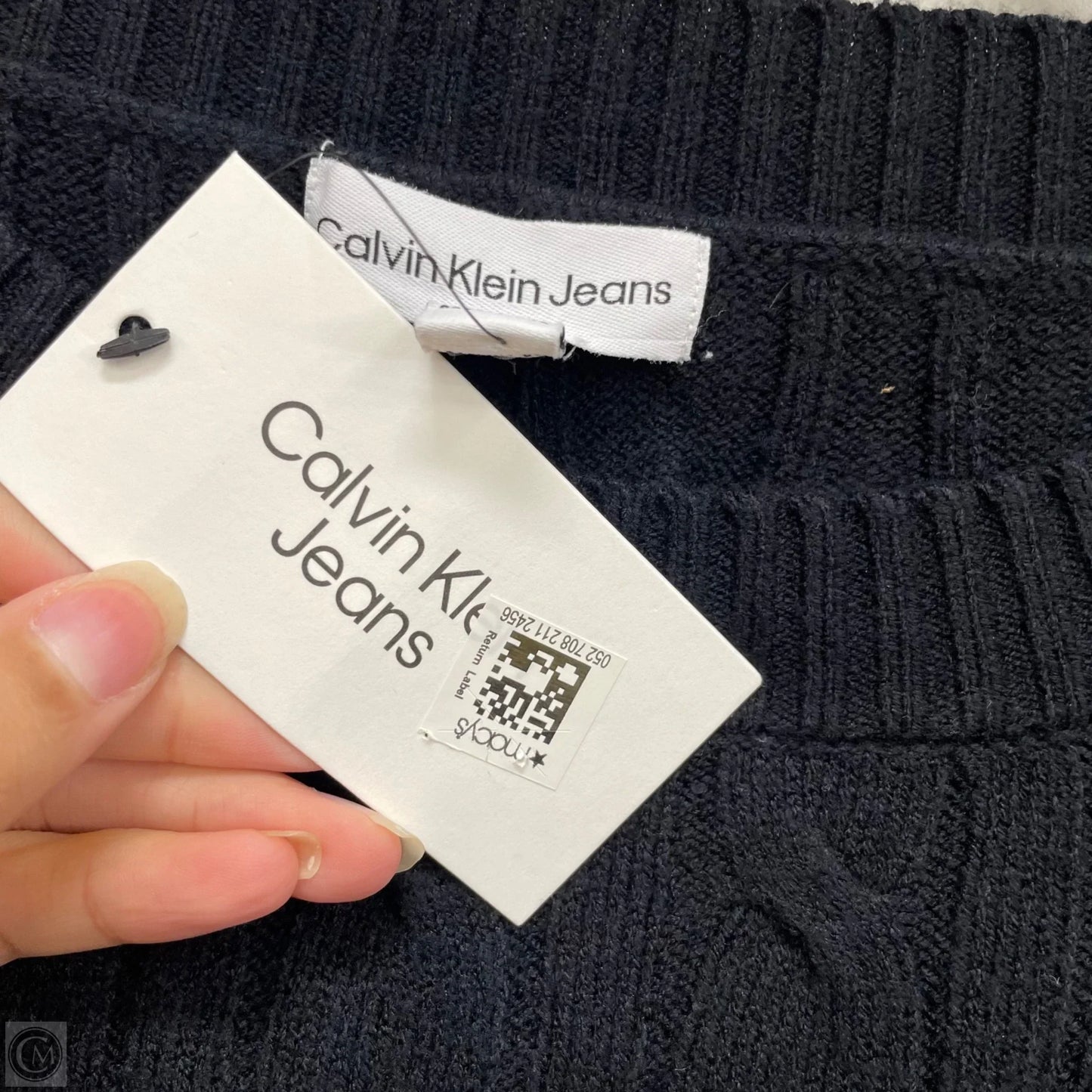 Sweater By Calvin Klein In Black, Size: Lp