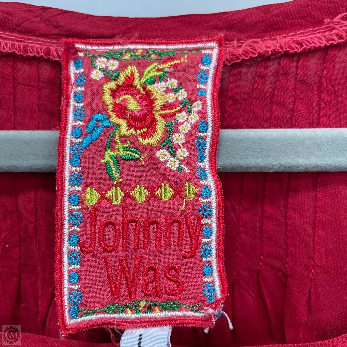 Tunic 3/4 Sleeve By Johnny Was In Red, Size: L