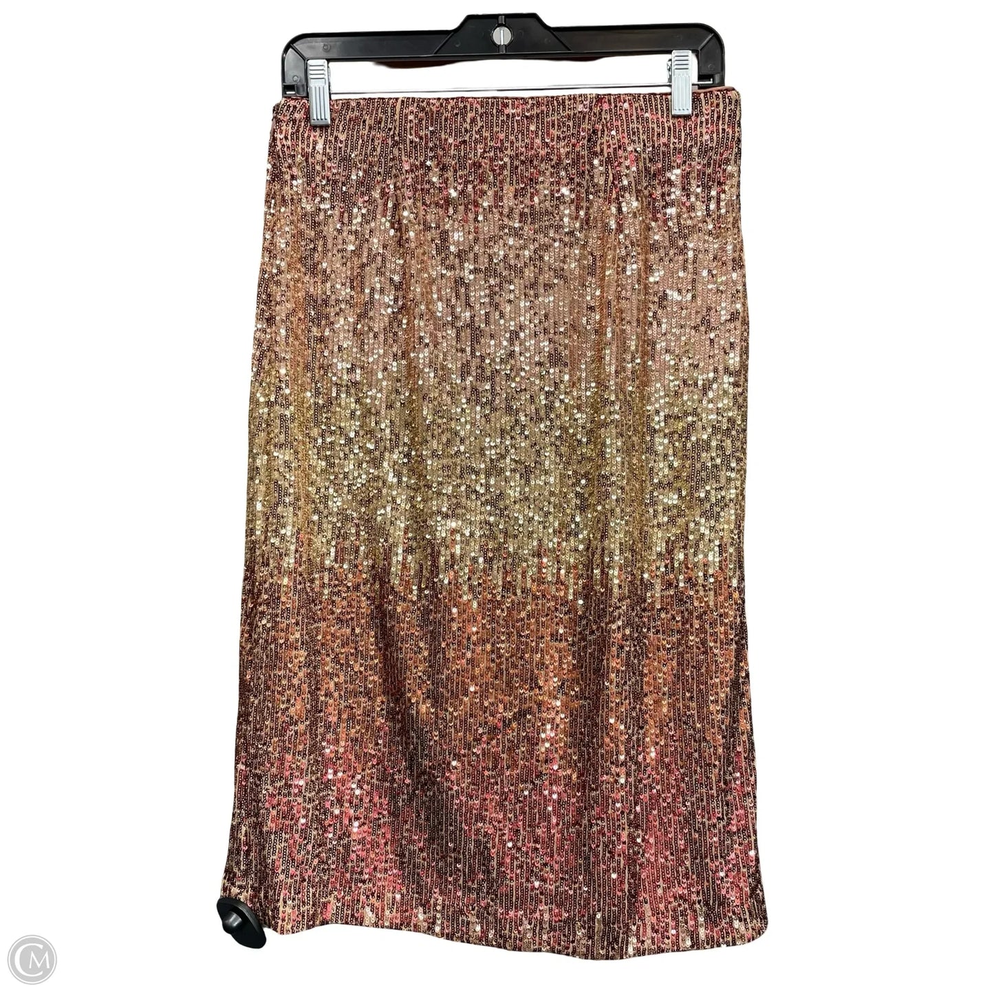 Skirt Midi By Skies Are Blue In Gold, Size: M