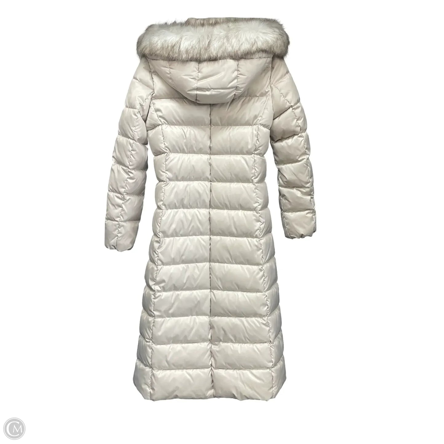 Coat Puffer & Quilted By Tahari In Beige, Size: Xs