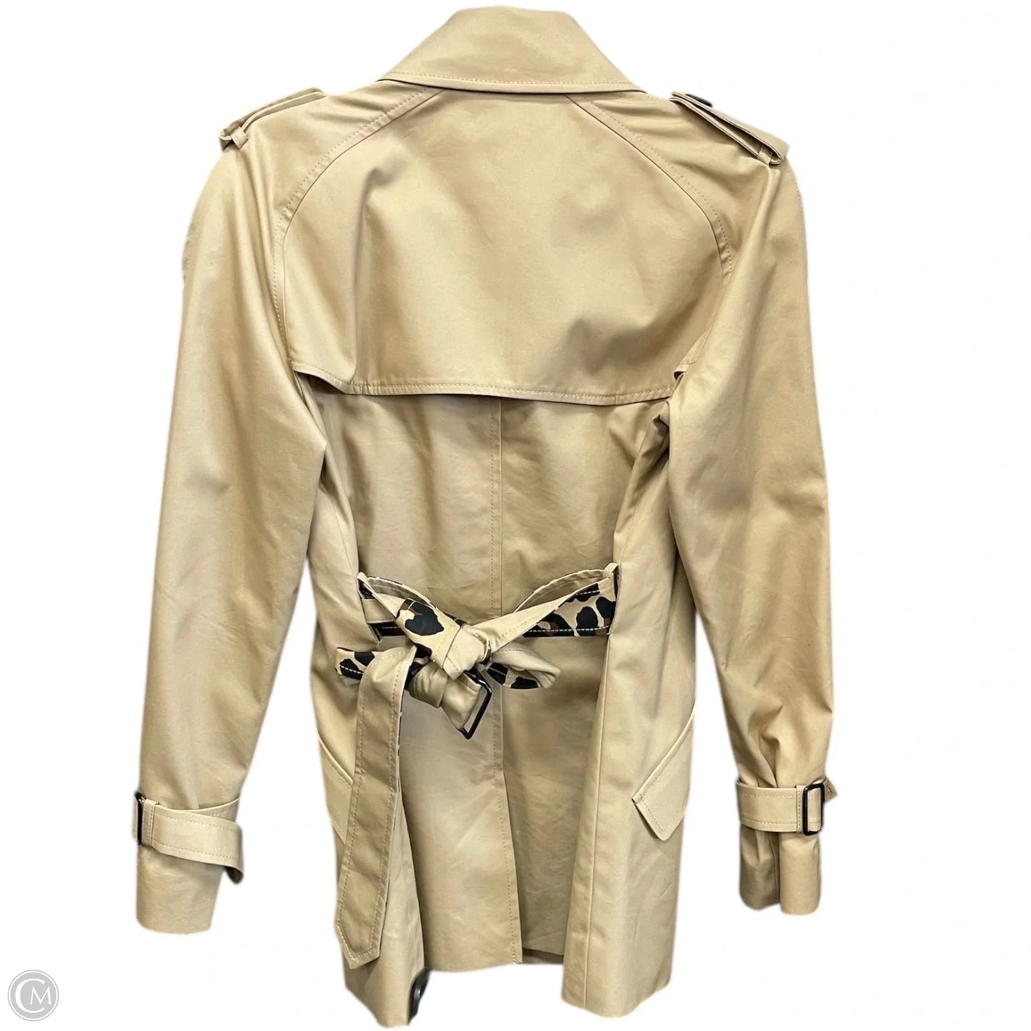 Coat Designer By Coach In Tan, Size: S