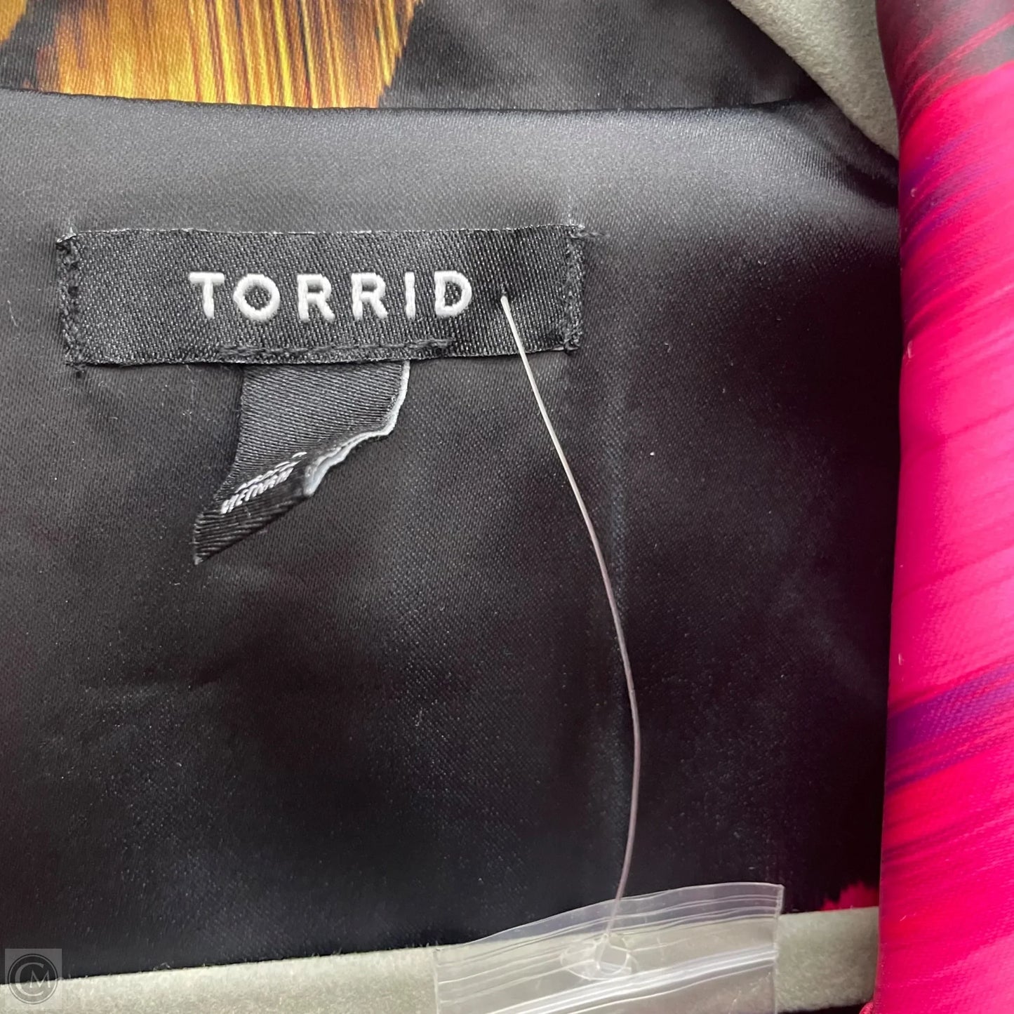 Blazer By Torrid In Black & Pink, Size: 2x