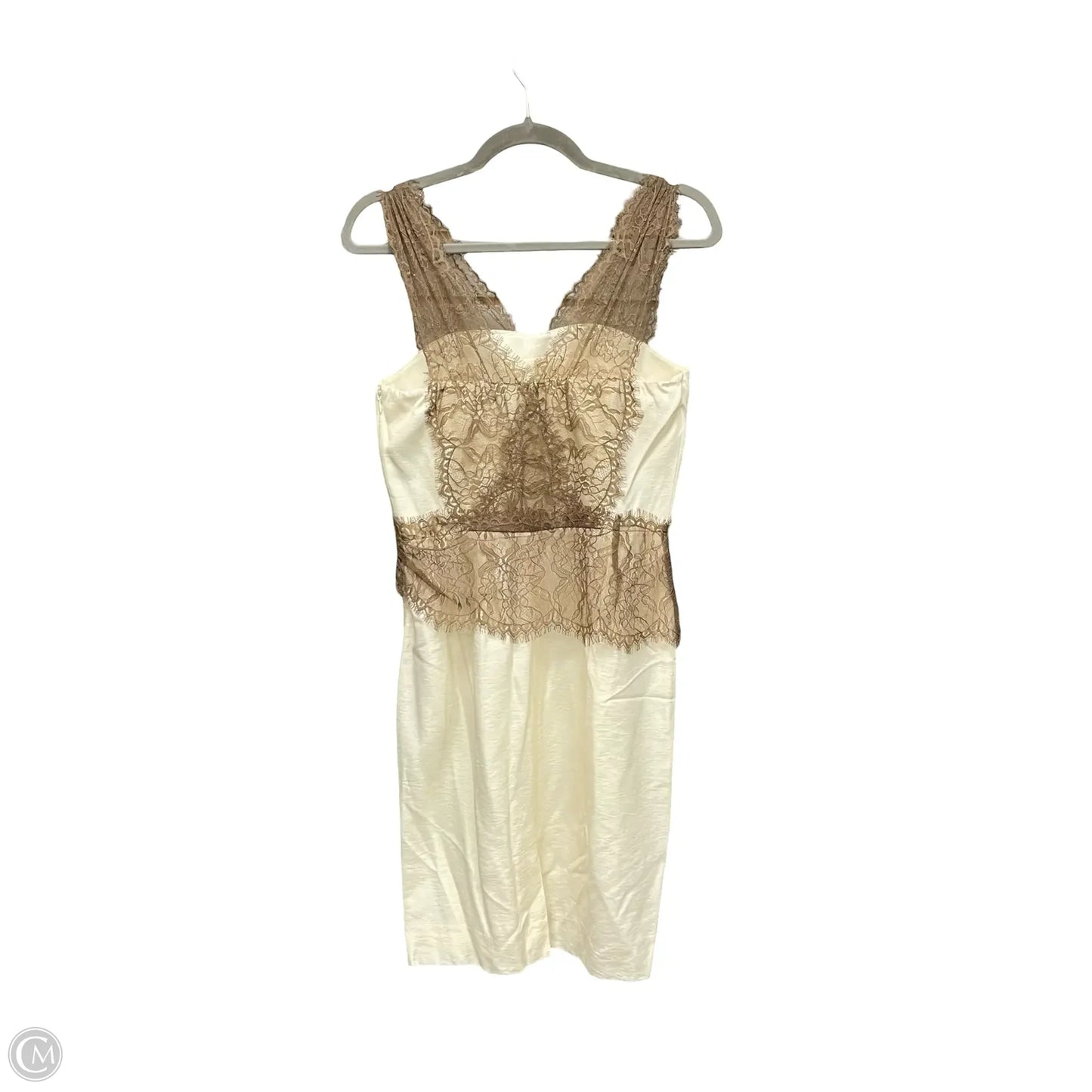 Dress Party Short By Antonio Melani In Cream & Tan, Size: 6