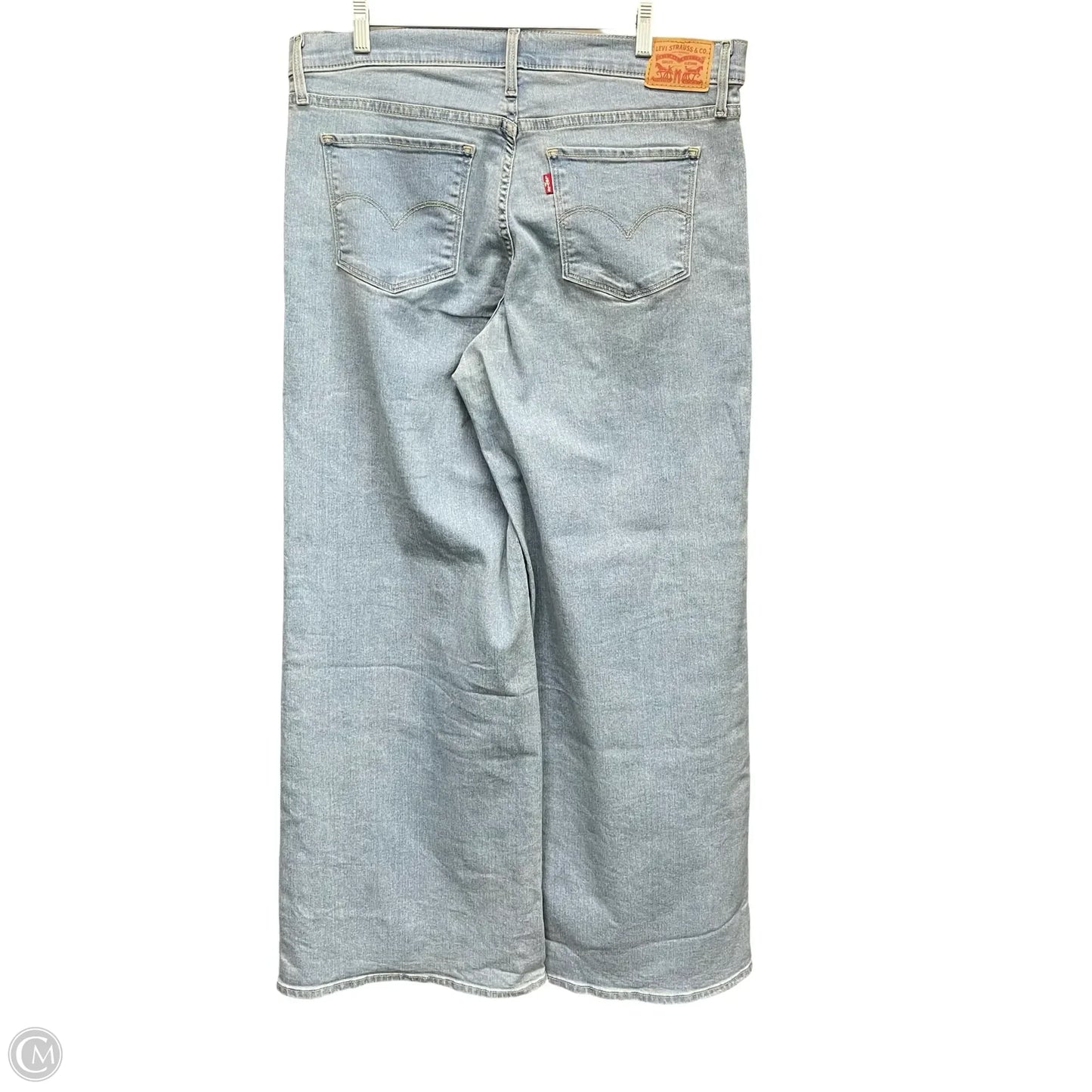 Jeans Wide Leg By Levis In Blue Denim, Size: 14