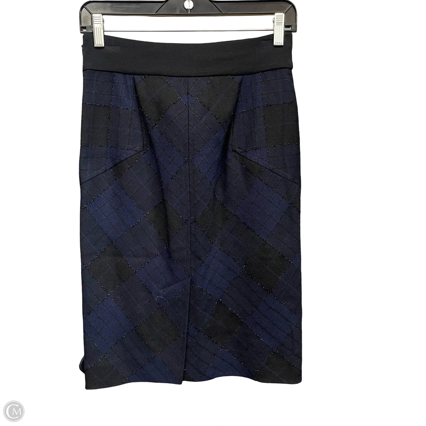 Skirt Designer By Diane Von Furstenberg In Black & Blue, Size: 4