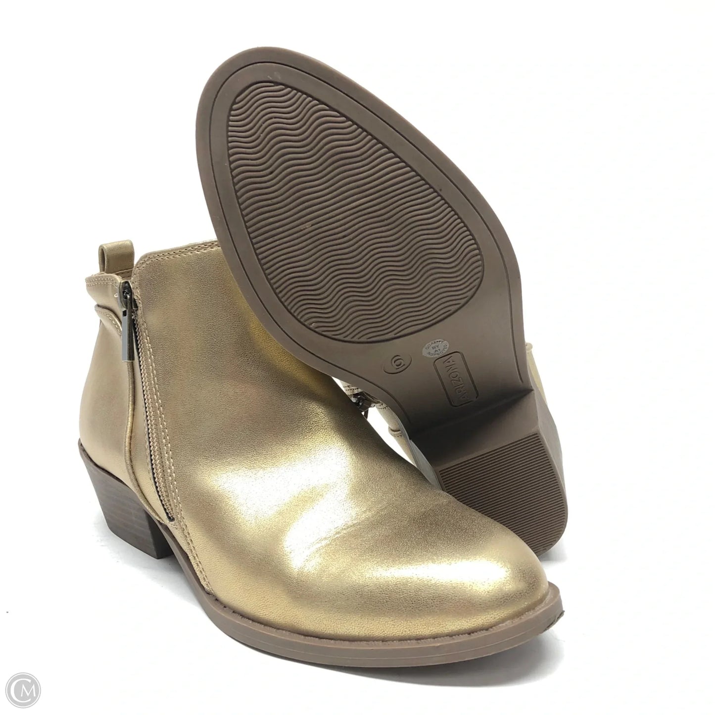Boots Ankle Heels By Arizona In Gold, Size: 6