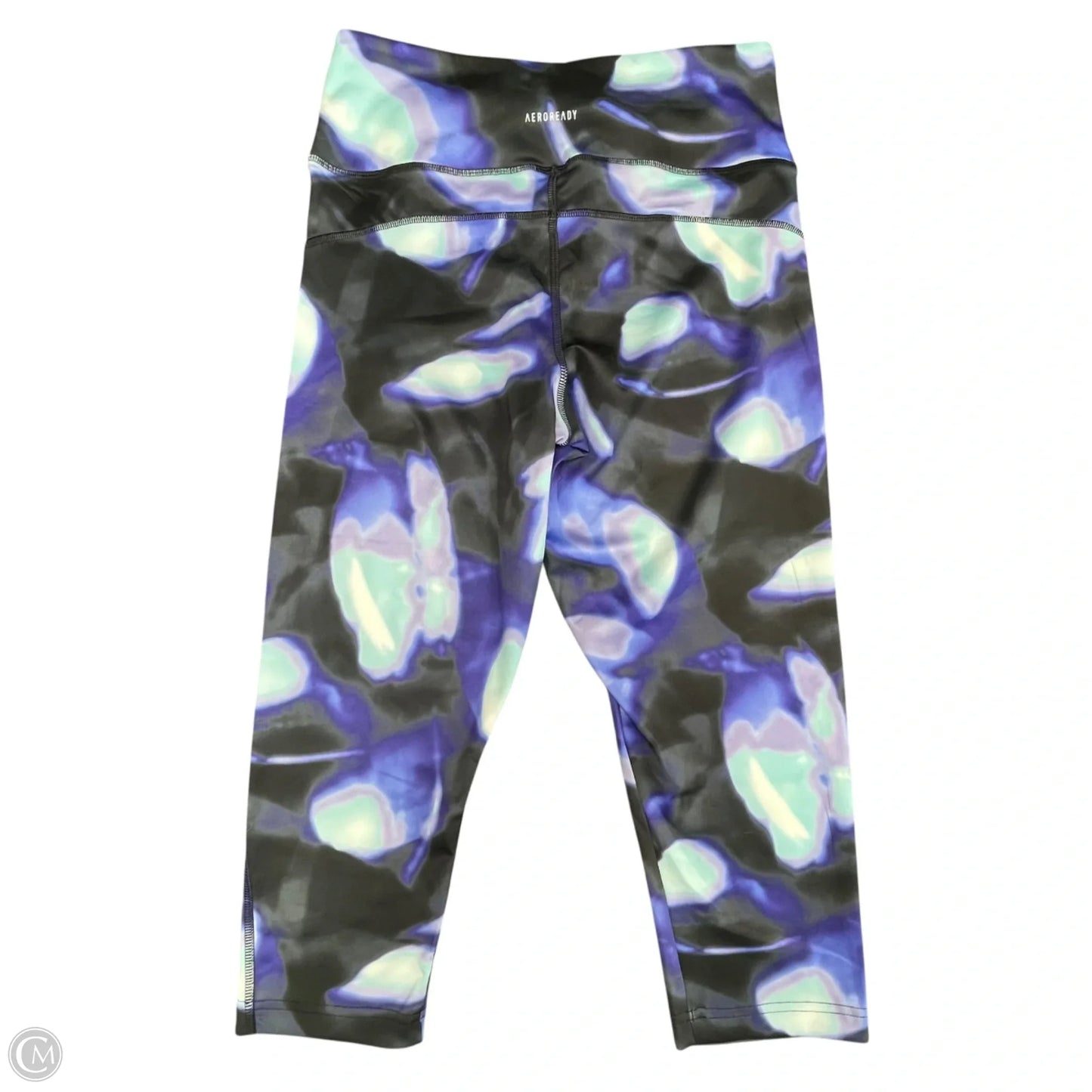 Athletic Leggings Capris By Adidas In Black & Blue, Size: M