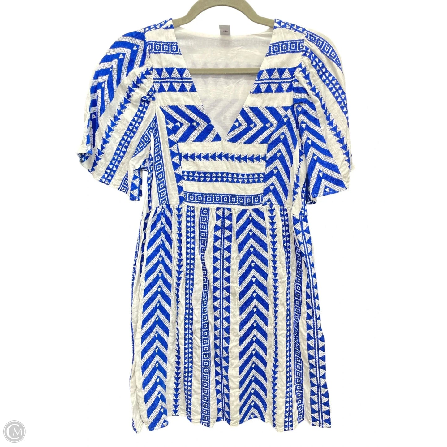 Dress Casual Short By Old Navy In Blue & White, Size: Xsp