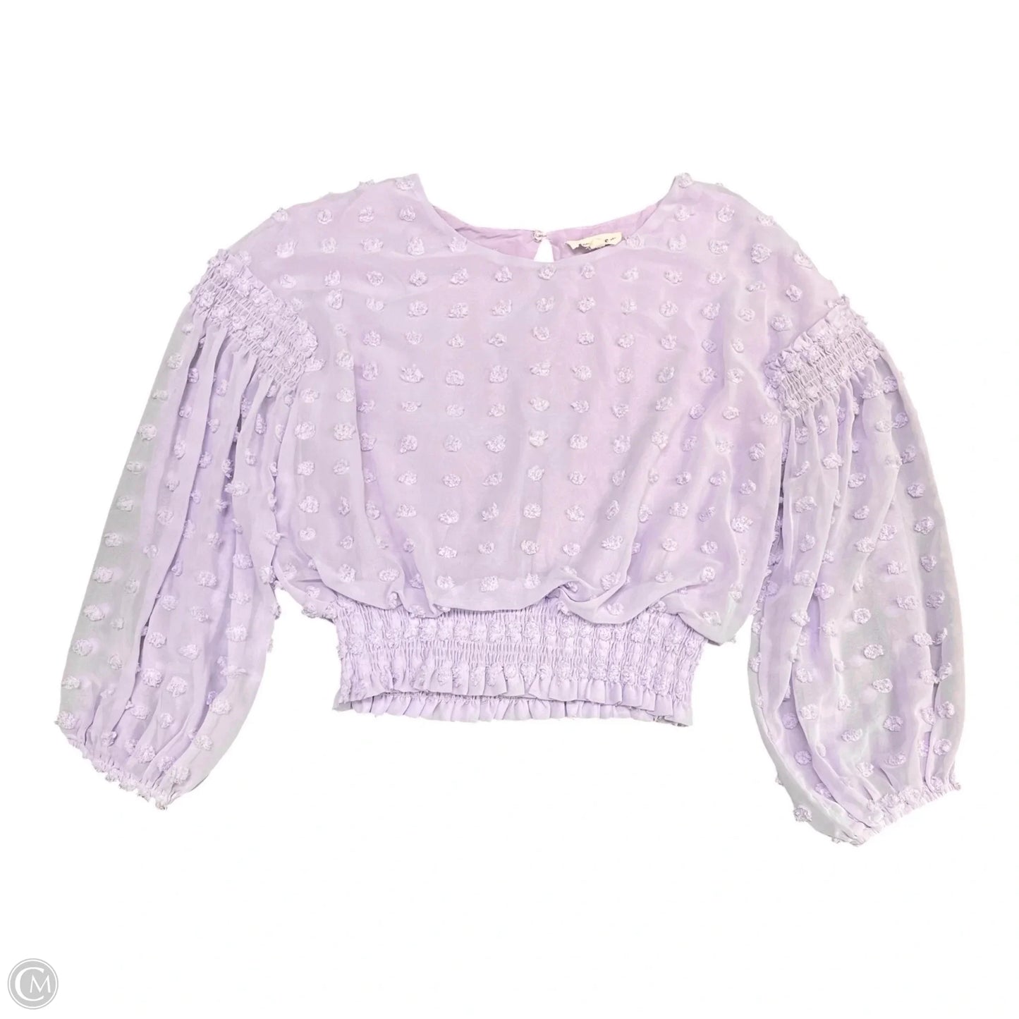 Blouse Long Sleeve By Ee Some In Purple, Size: S