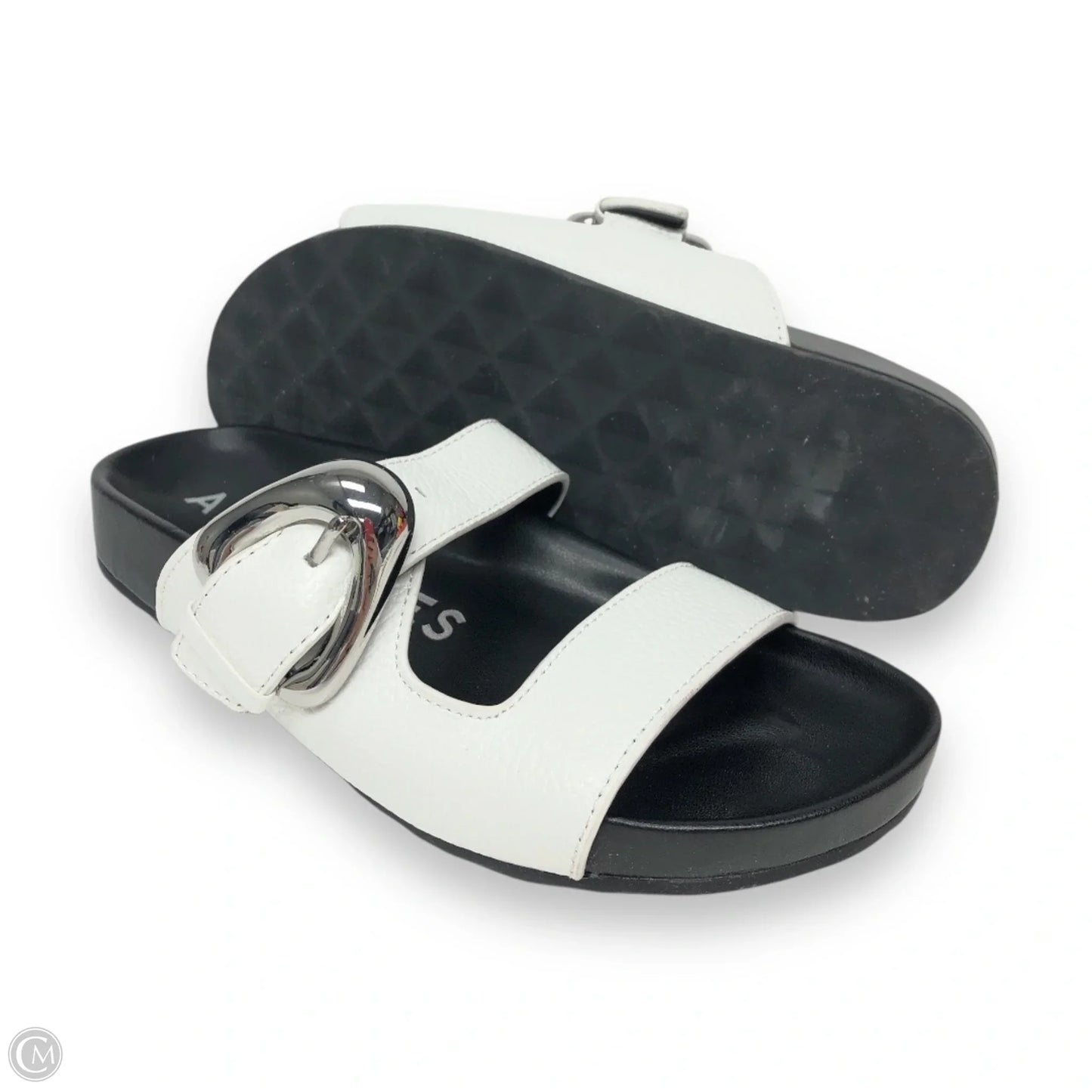 Sandals Flats By Aerosoles In Black & White, Size: 6