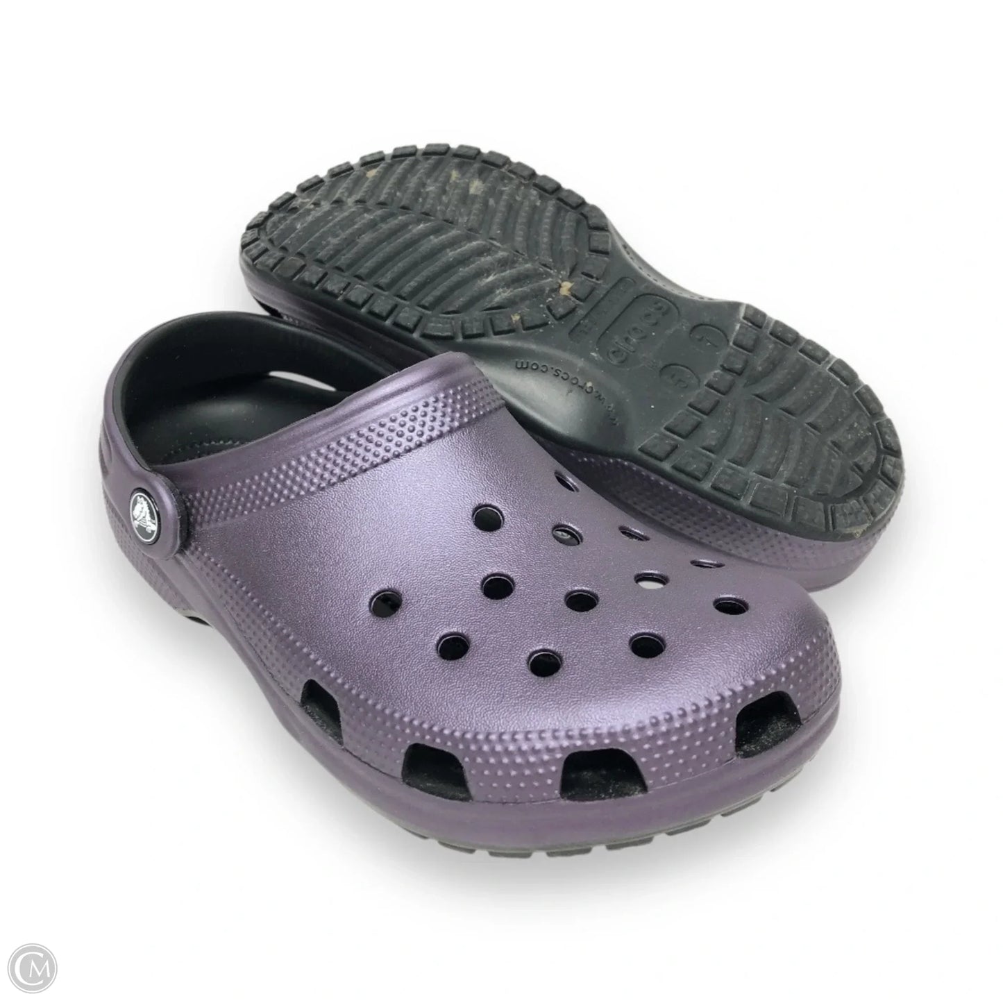 Shoes Flats By Crocs In Purple, Size: 7