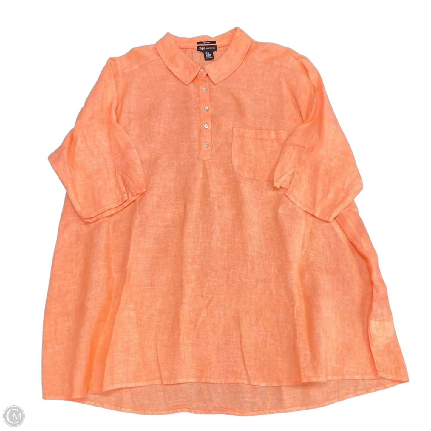 Tunic Short Sleeve By Jones New York In Orange, Size: 3x