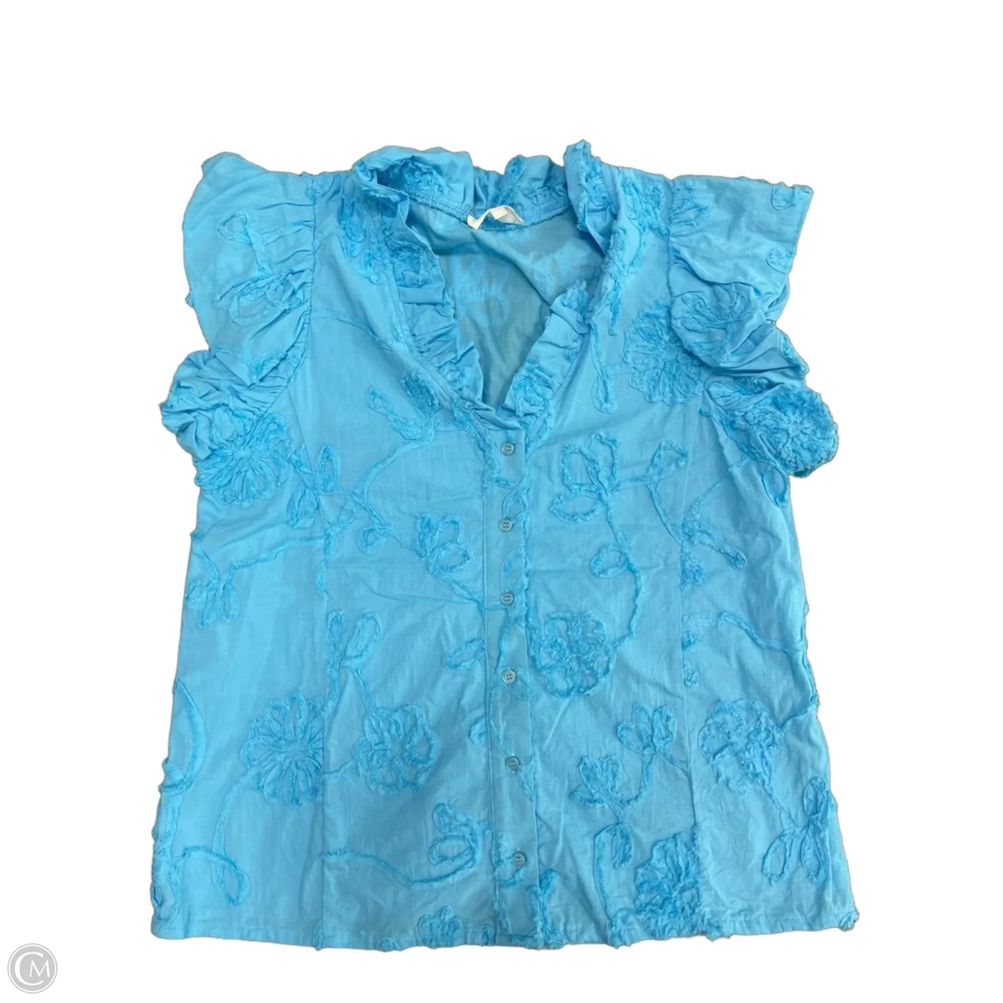 Top Short Sleeve By Entro In Blue, Size: M