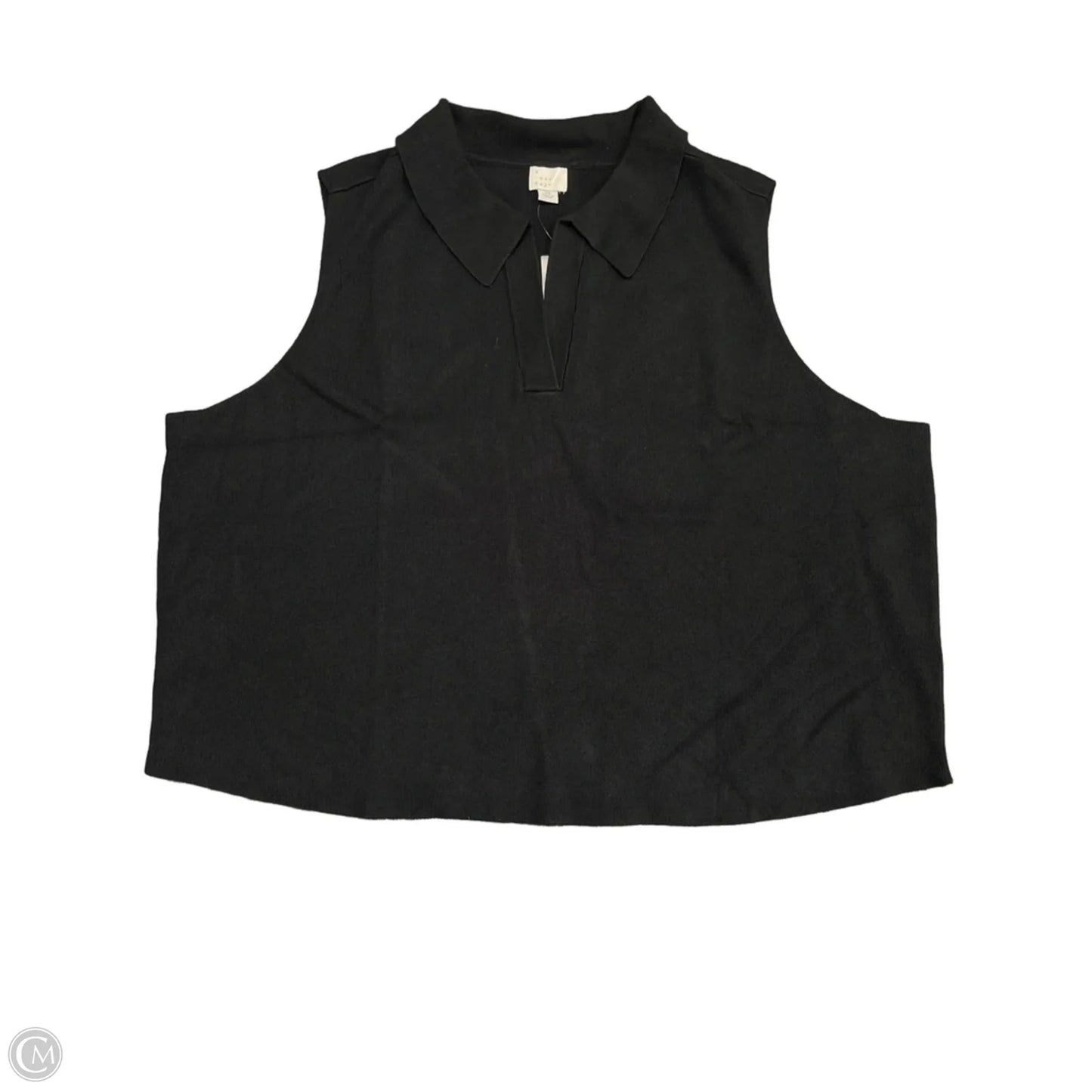 Top Sleeveless By A New Day In Black, Size: 2x