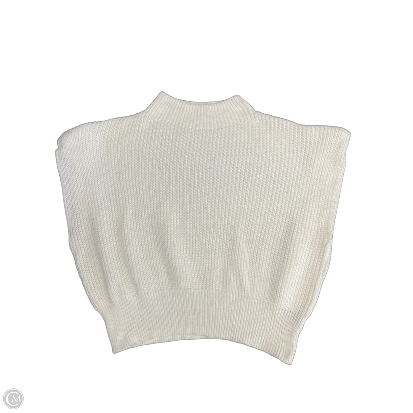 Sweater Short Sleeve By Cider In Cream, Size: Xl