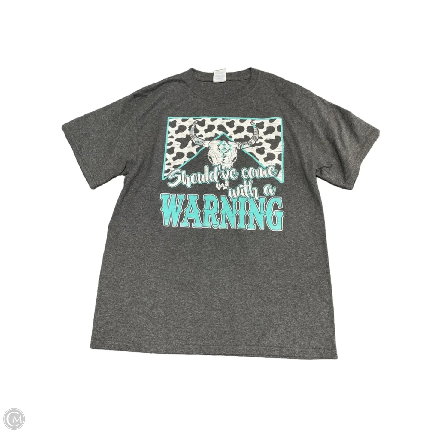 Top Short Sleeve Basic By Port & Company In Grey, Size: M
