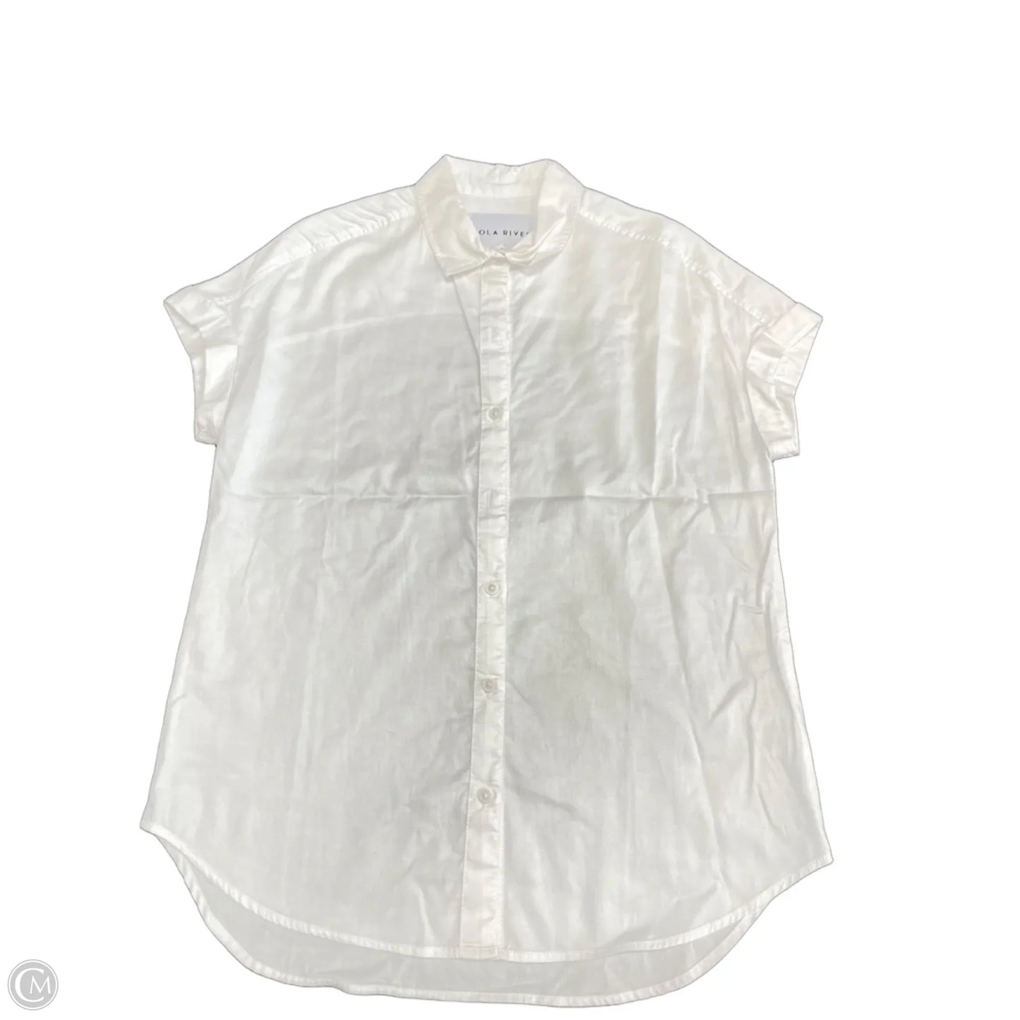 Top Short Sleeve By Lola River In White, Size: S