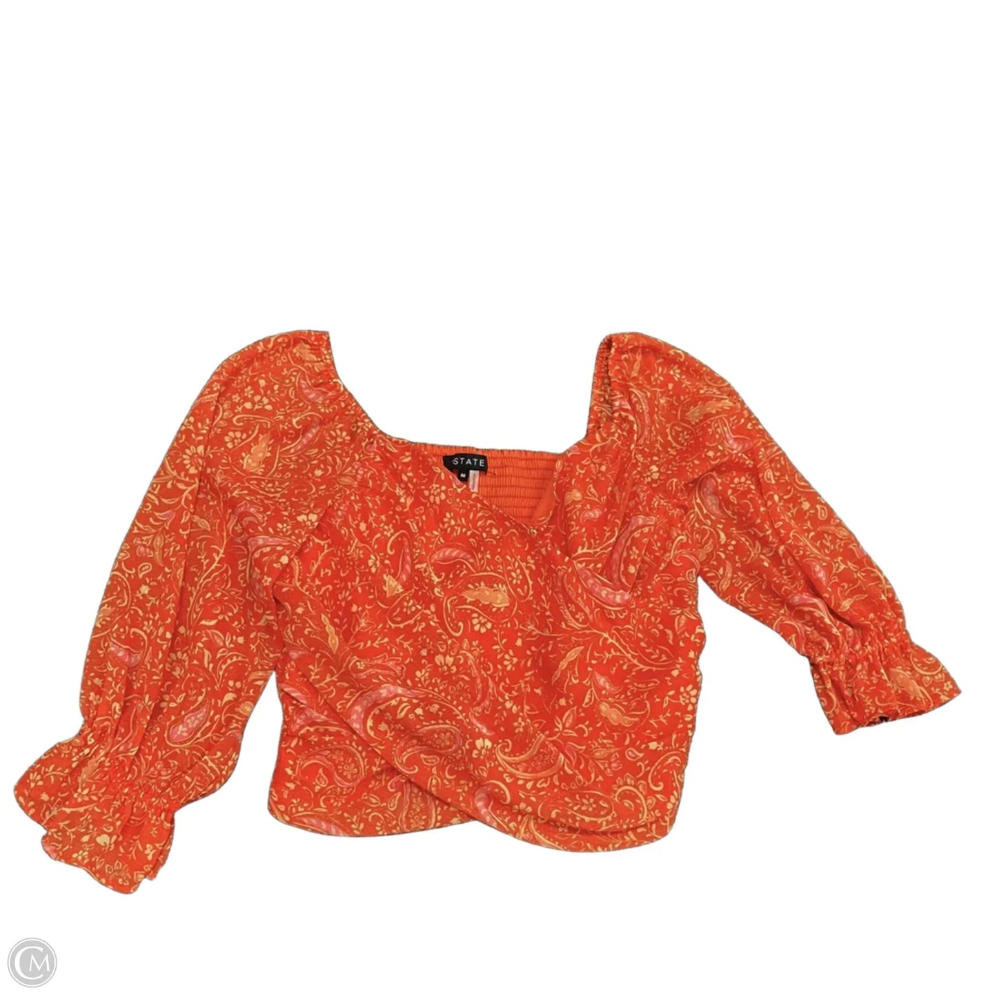 Blouse 3/4 Sleeve By 1.state In Orange, Size: M