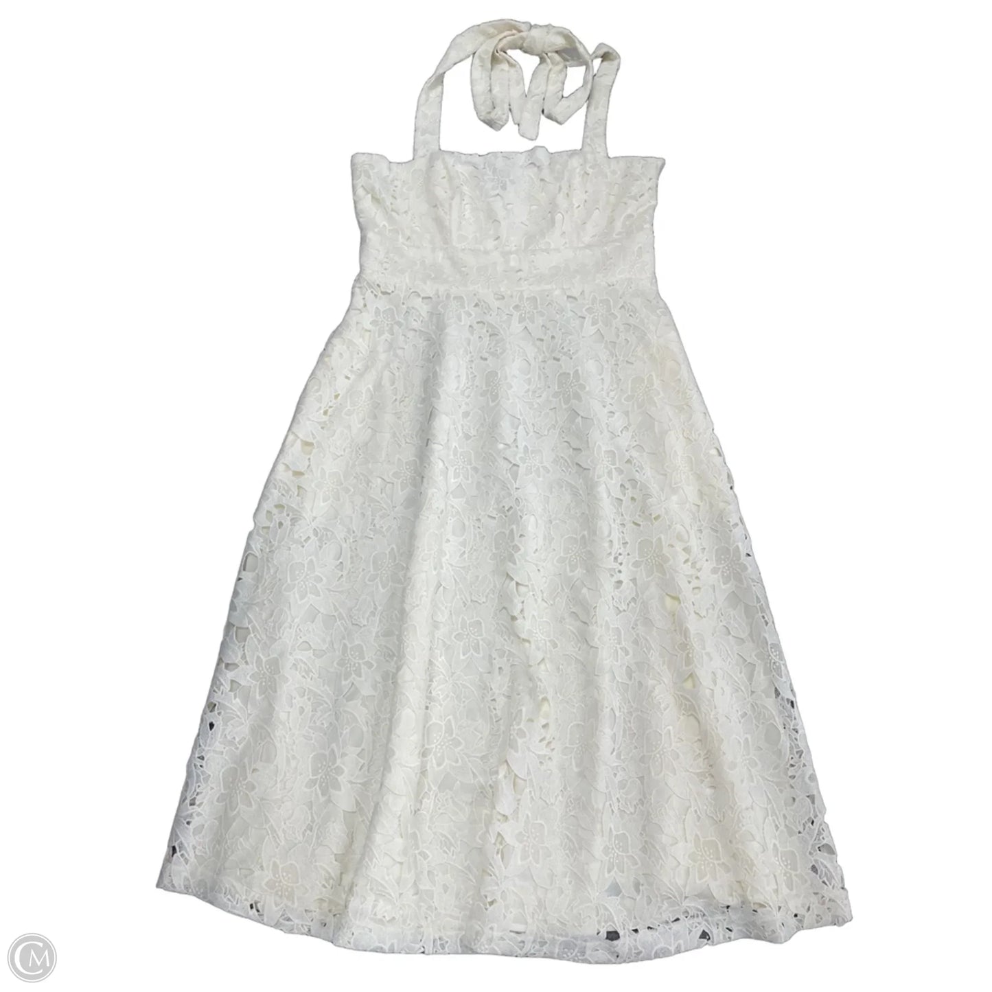 Dress Casual Midi By Jcp In Cream, Size: 14