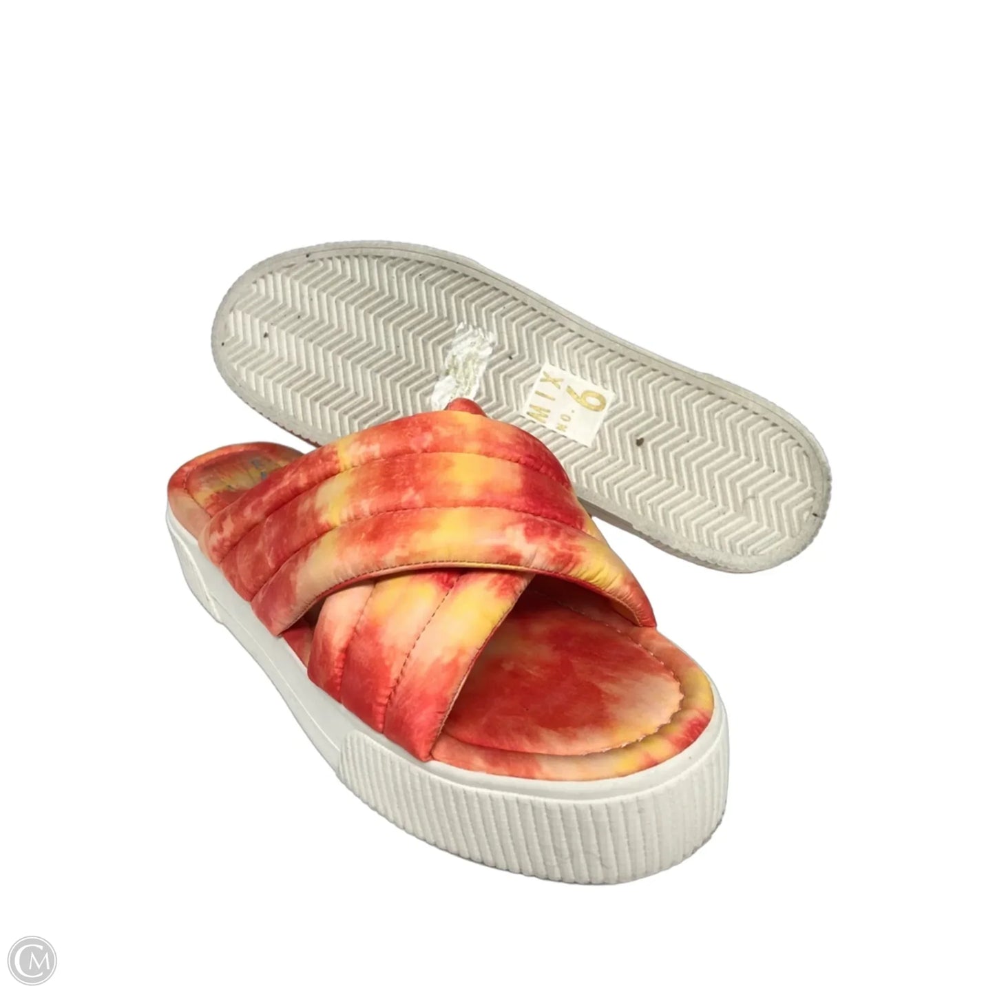 Sandals Heels Platform By Mix No 6 In Orange, Size: 10