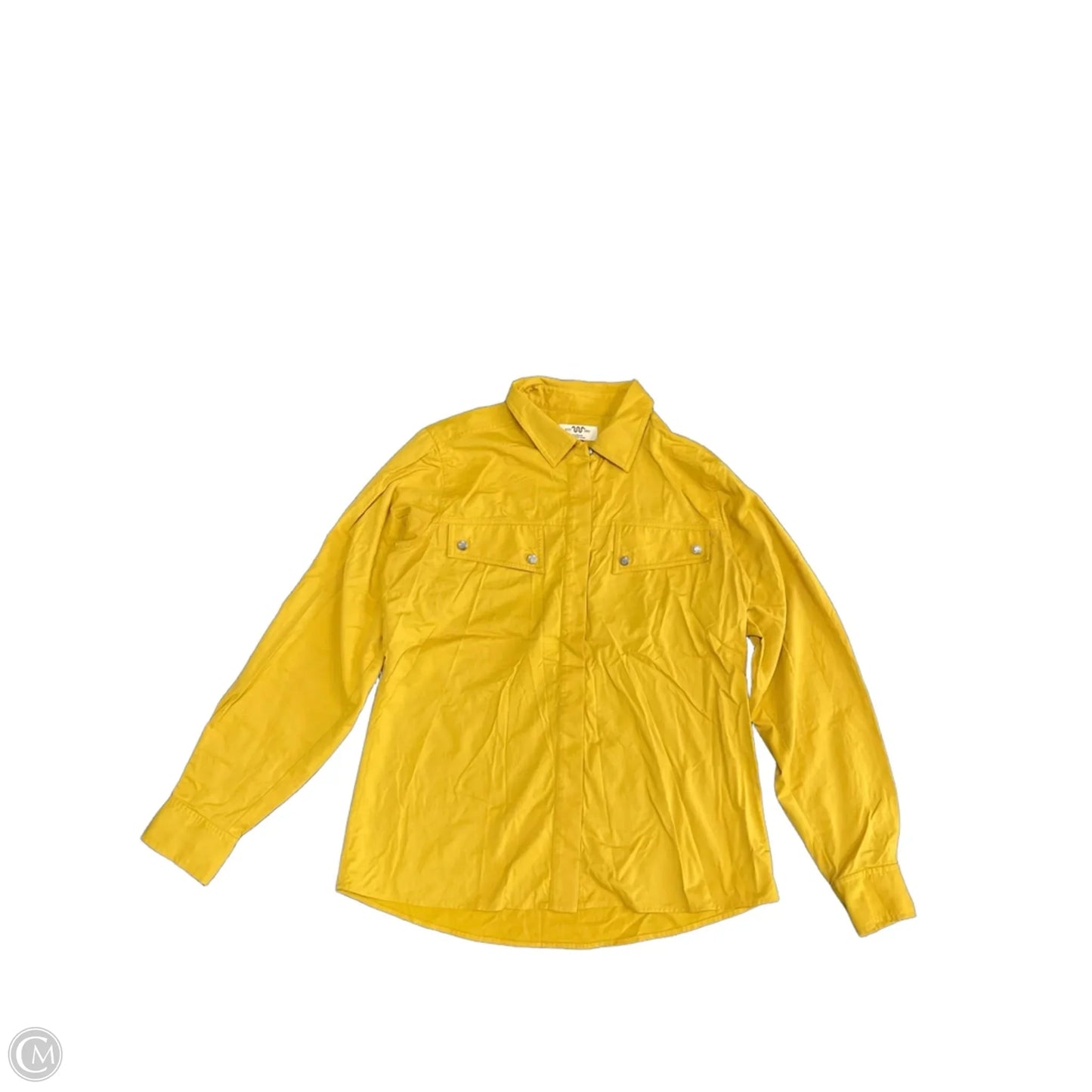 Top Long Sleeve By Cmb In Yellow, Size: L