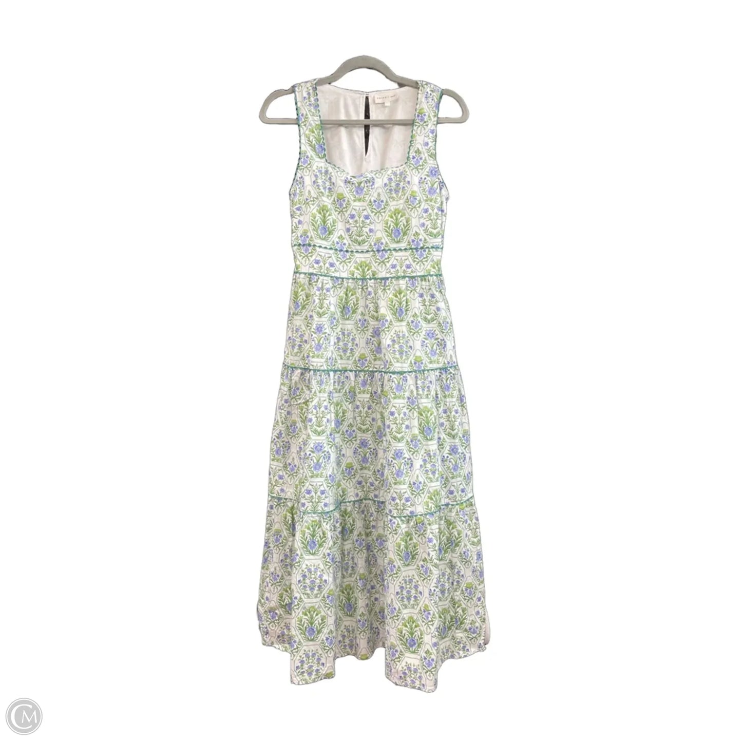 Dress Casual Midi By Entro In Green & Purple, Size: S
