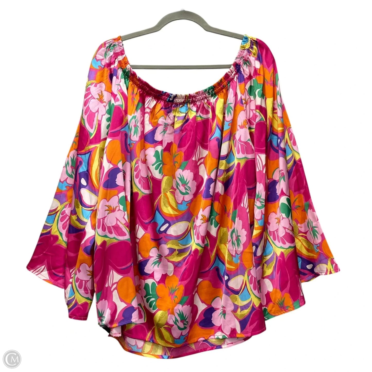 Blouse Long Sleeve By Jess Lea In Pink, Size: 2x