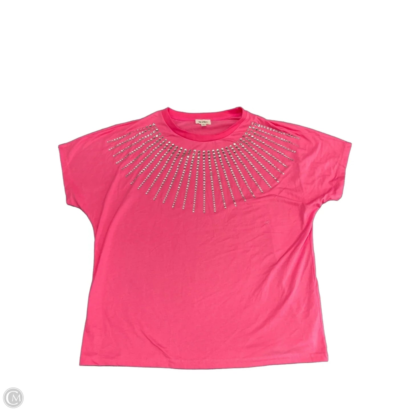Top Short Sleeve By Bibi In Pink, Size: S