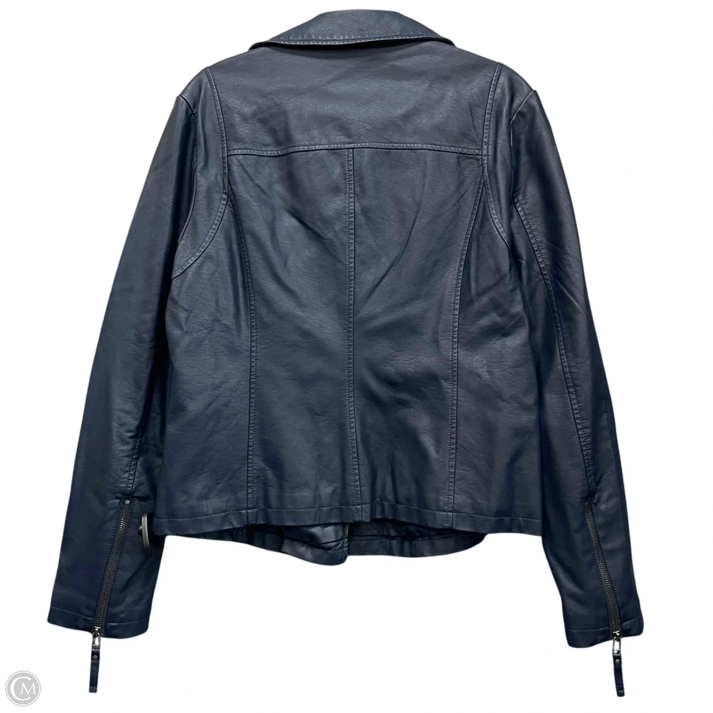 Jacket Moto By Max Studio In Navy, Size: L