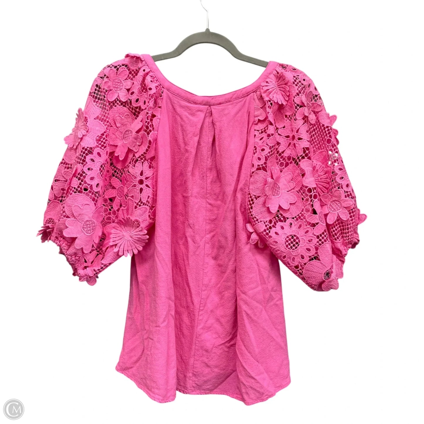 Top Short Sleeve By Umgee In Pink, Size: Xl