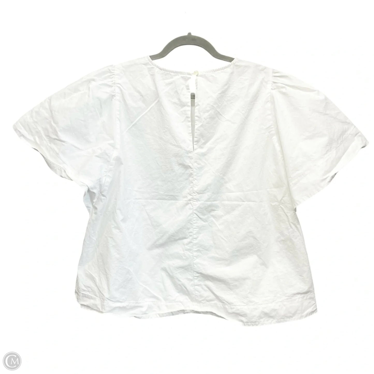 Top Short Sleeve Designer By Kate Spade In White, Size: L