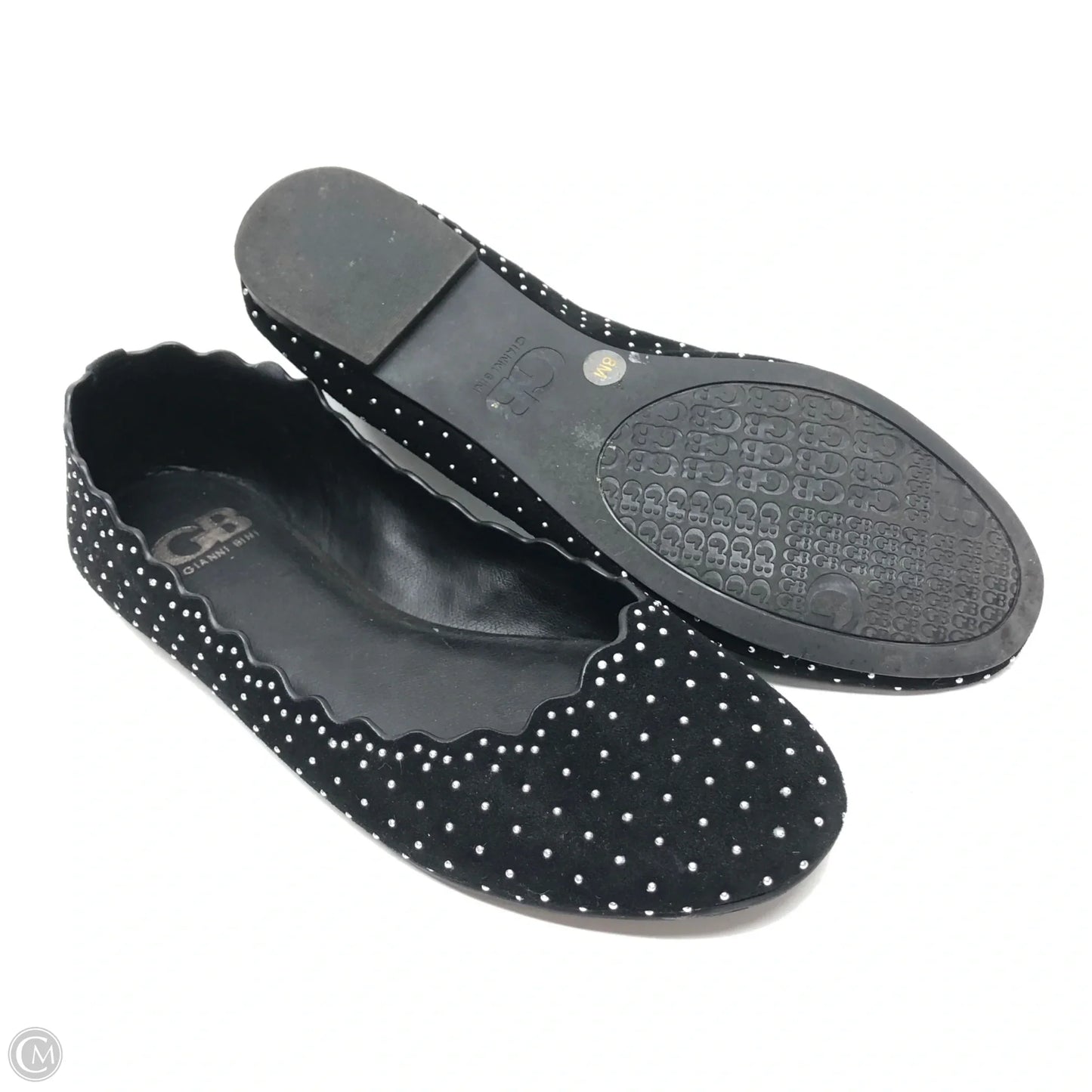 Shoes Flats By Gianni Bini In Black & Silver, Size: 8