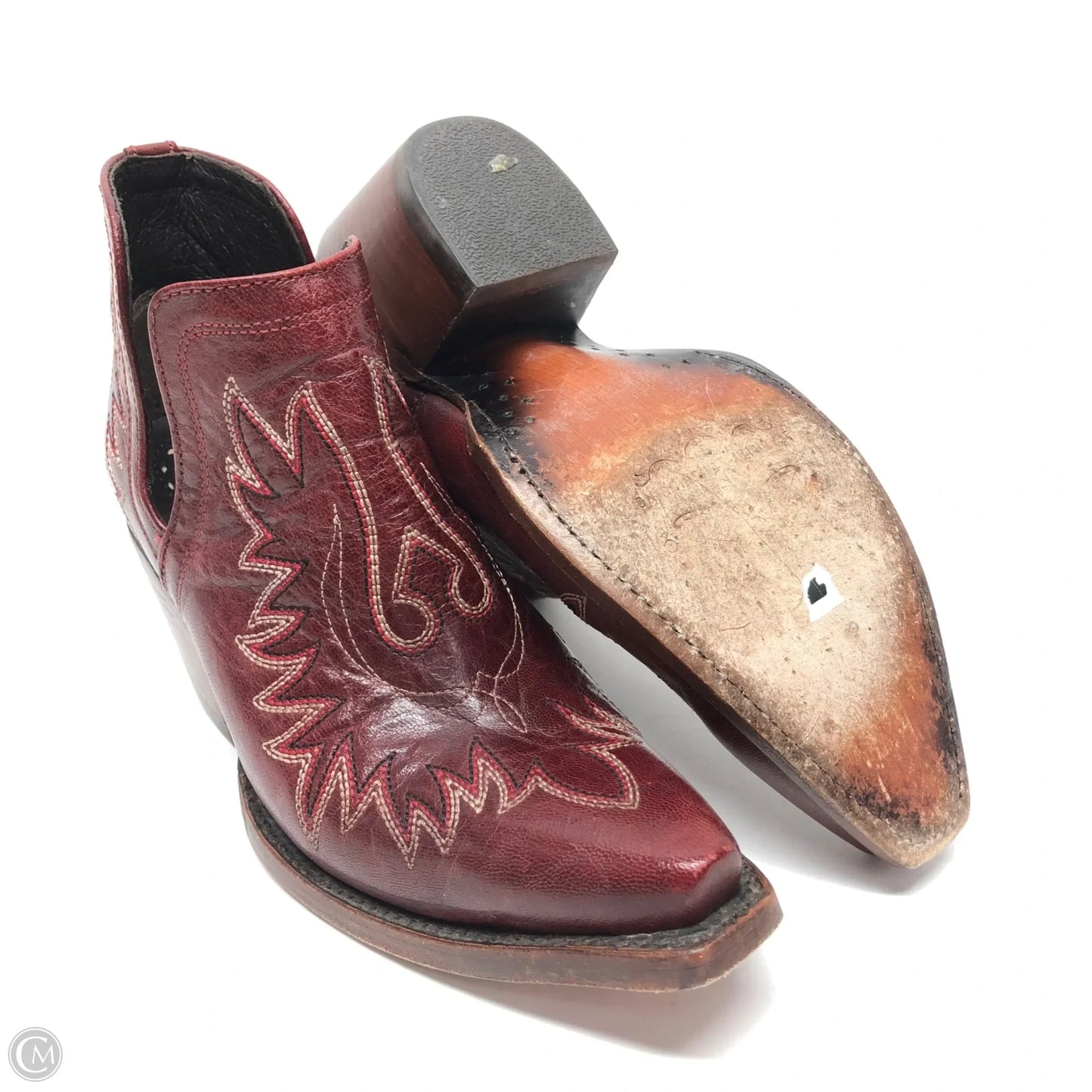 Boots Ankle Heels By Ariat In Red, Size: 6.5