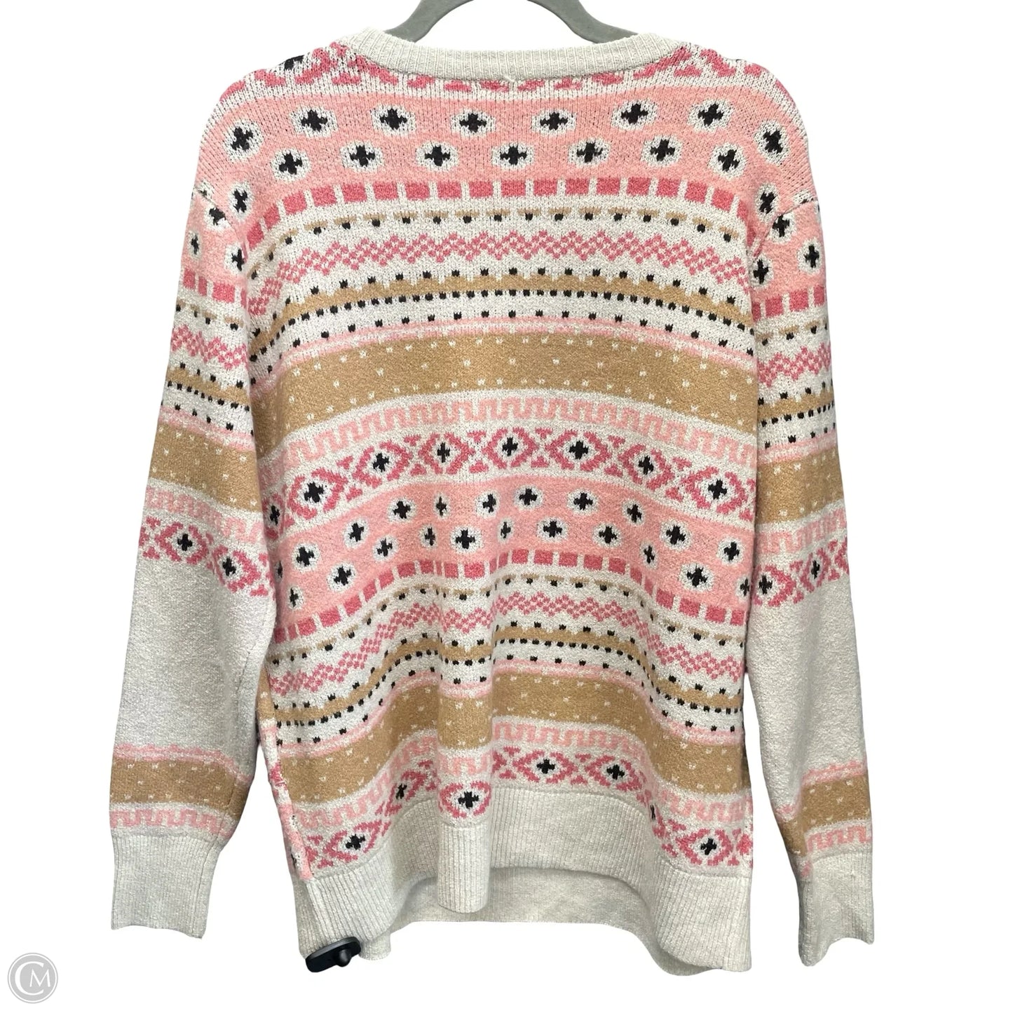 Sweater By Time And Tru In Pink & Tan, Size: 20