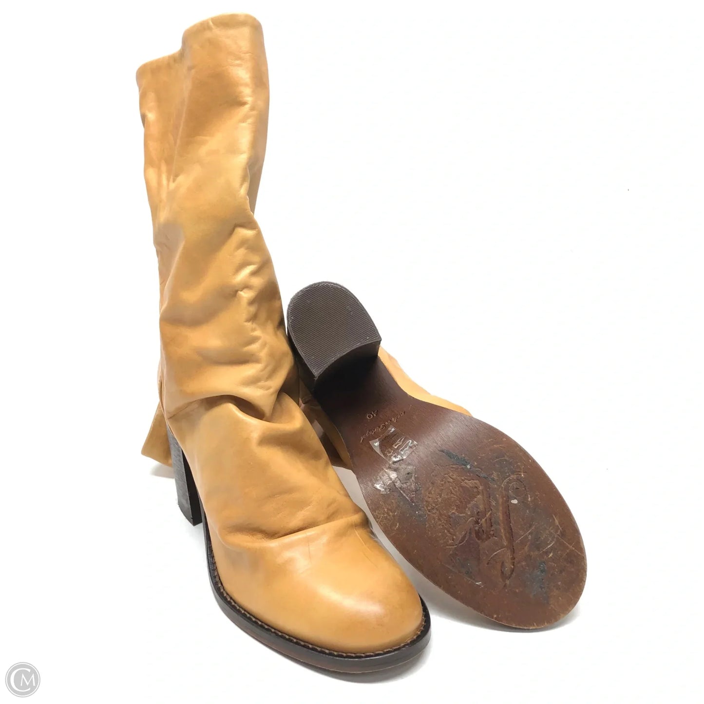 Boots Mid-calf Heels By Free People In Brown, Size: 9.5