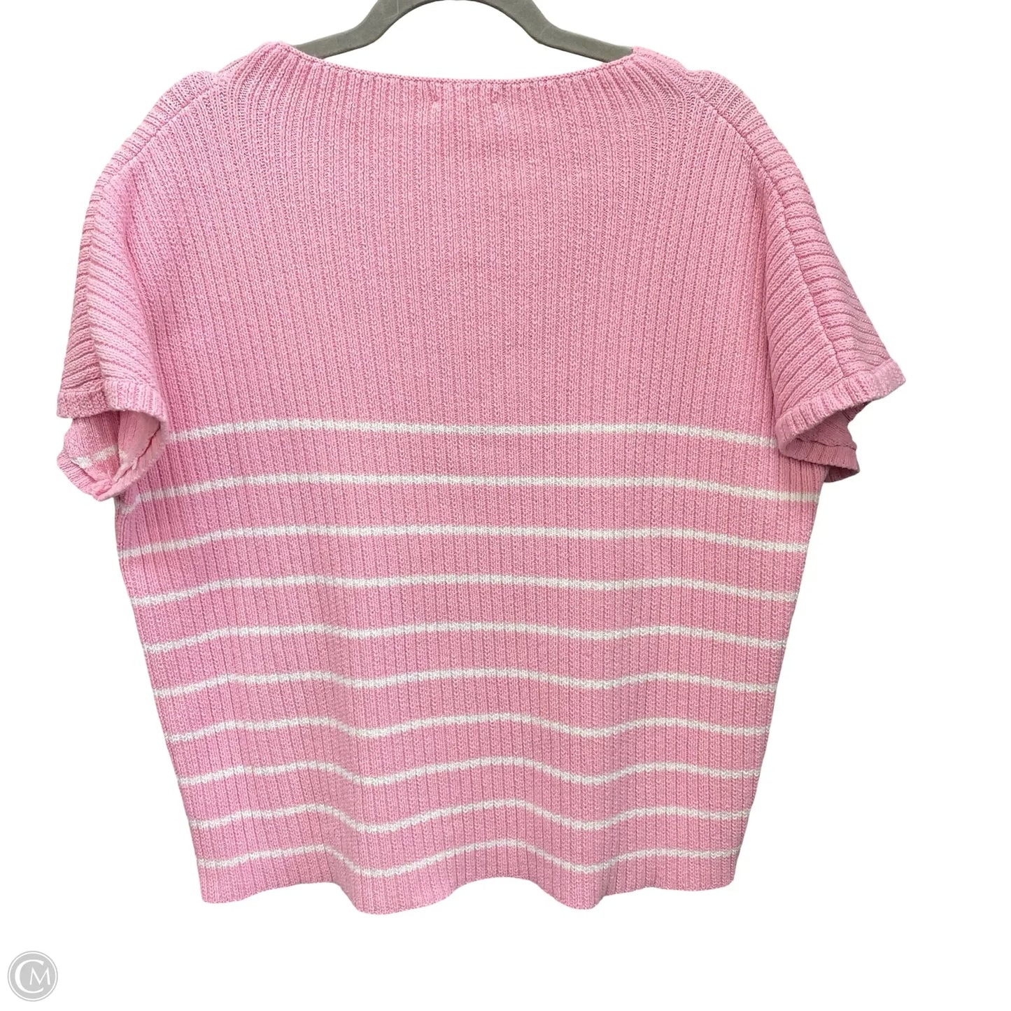 Sweater Short Sleeve By Entro In Pink, Size: Xl