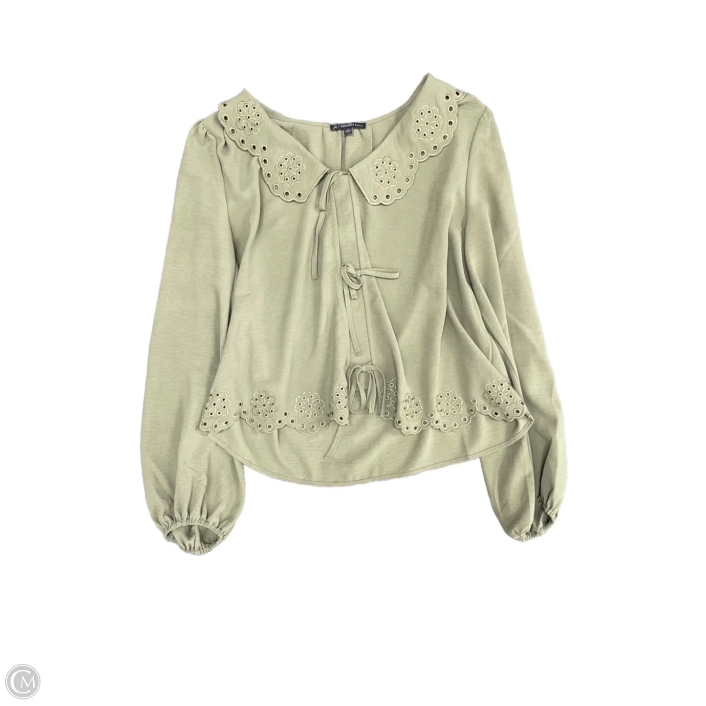 Top Long Sleeve By Adrianna Papell In Green, Size: L