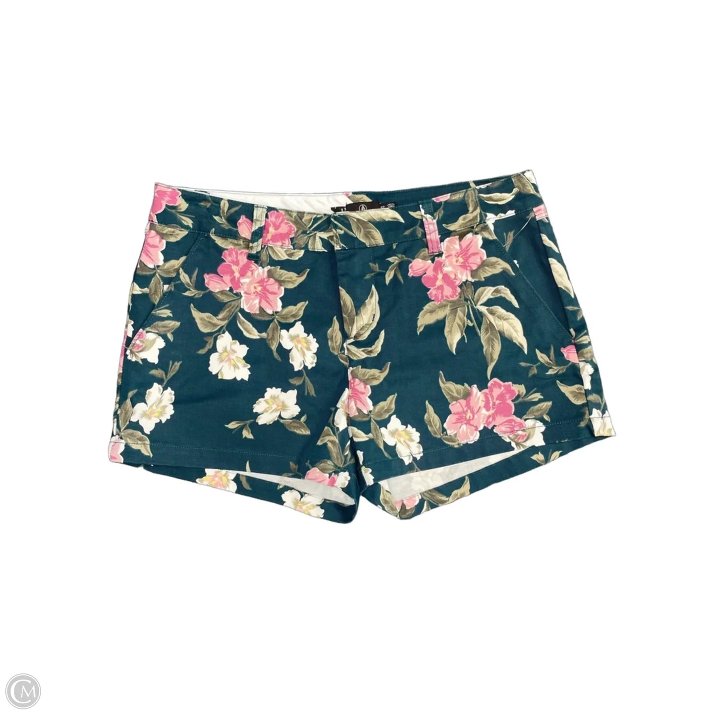 Shorts By Volcom In Green & White, Size: 4