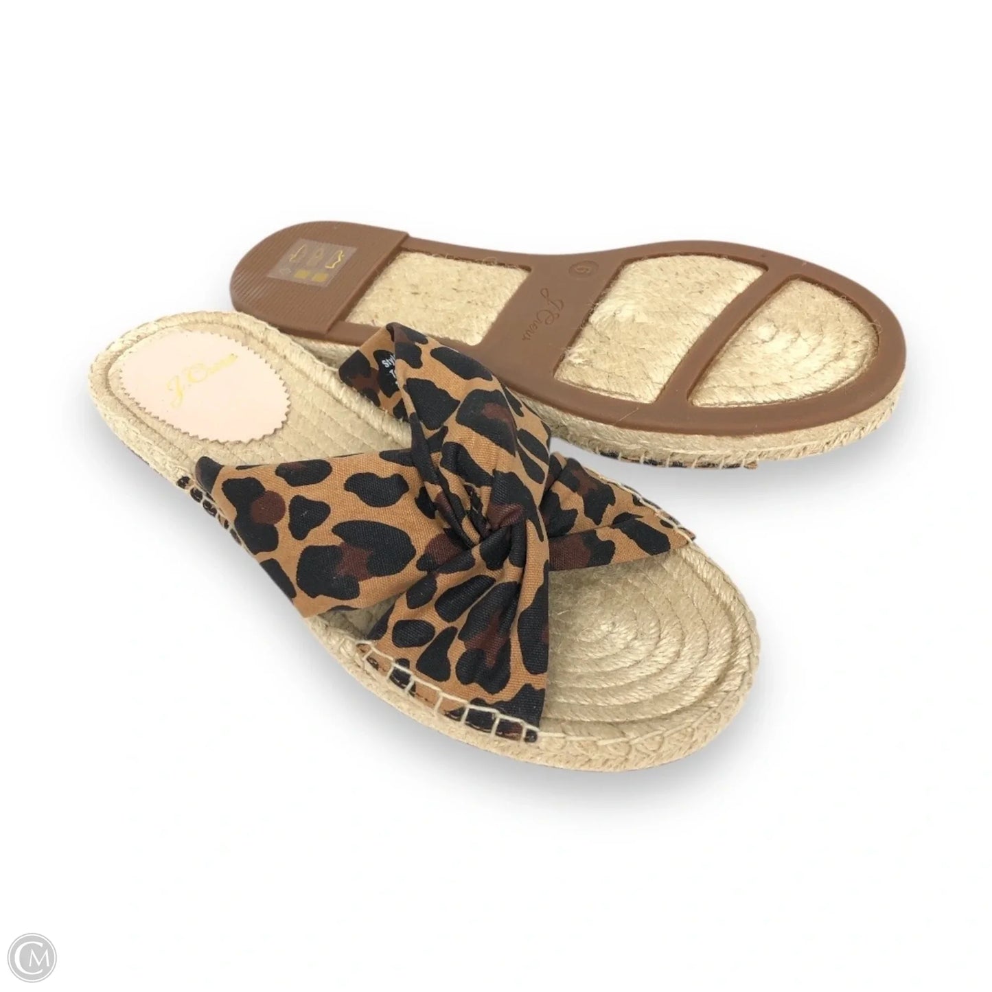 Sandals Flats By J. Crew In Animal Print, Size: 6