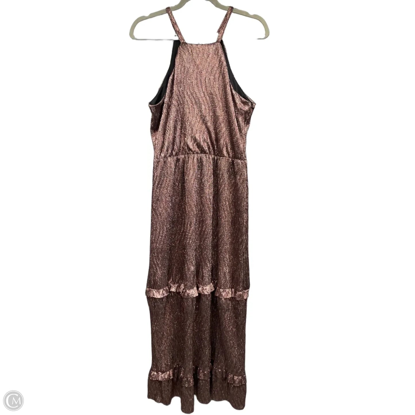 Dress Casual Midi By Clothes Mentor In Rose Gold, Size: M