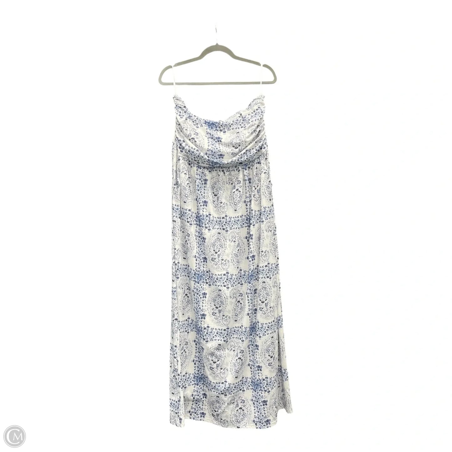 Dress Casual Maxi By Grace Karin In Blue & White, Size: Xl