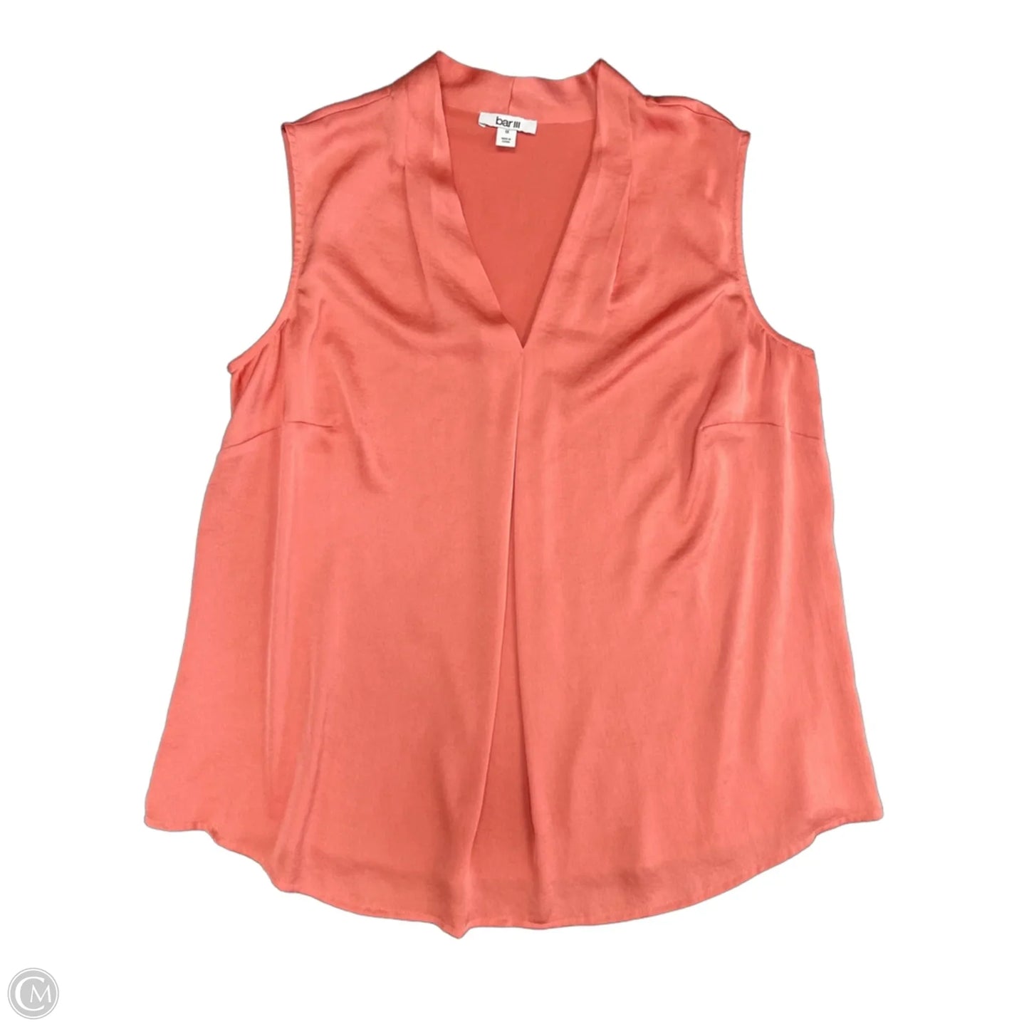 Top Sleeveless By Bar Iii In Coral, Size: 1x