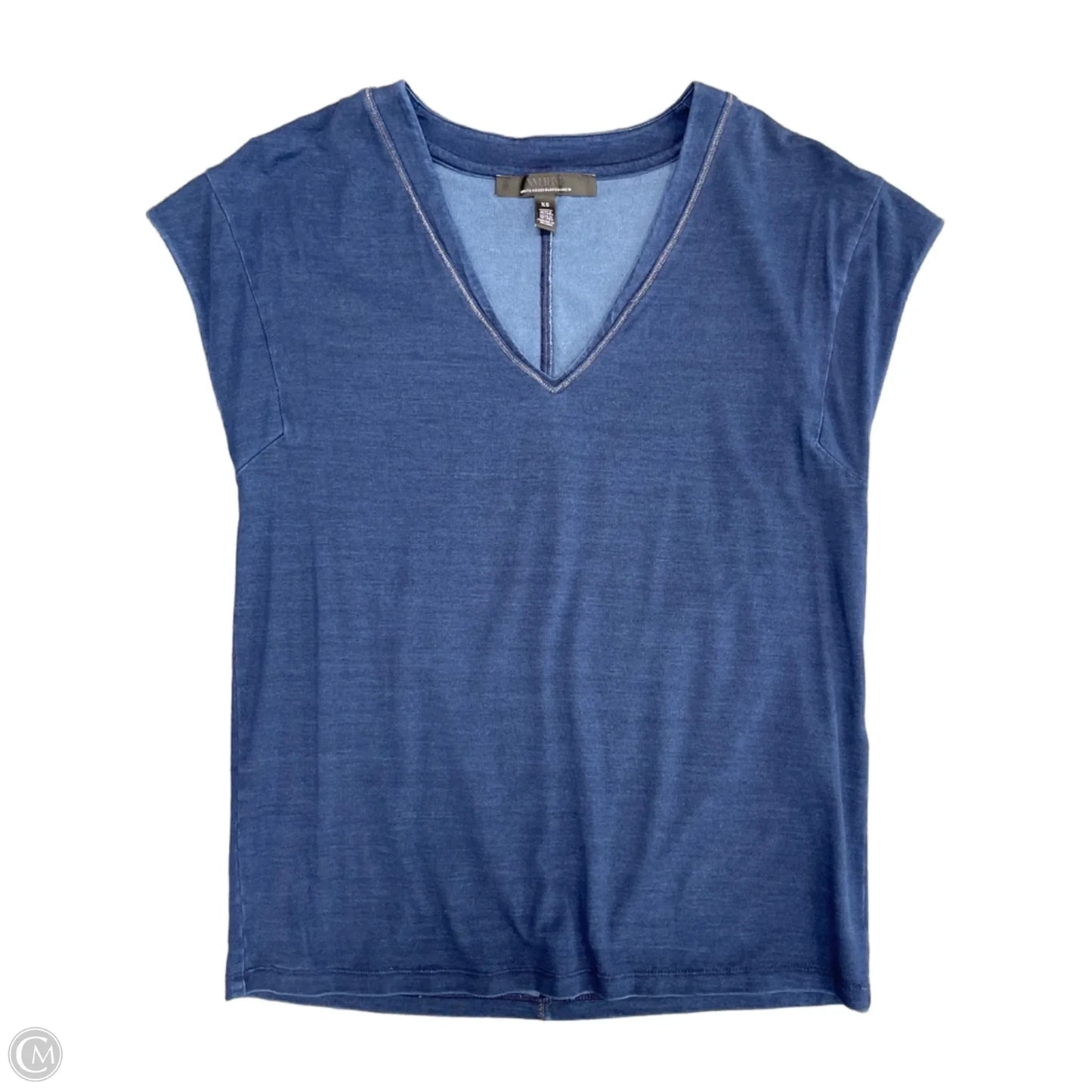 Top Short Sleeve By White House Black Market In Blue, Size: Xs