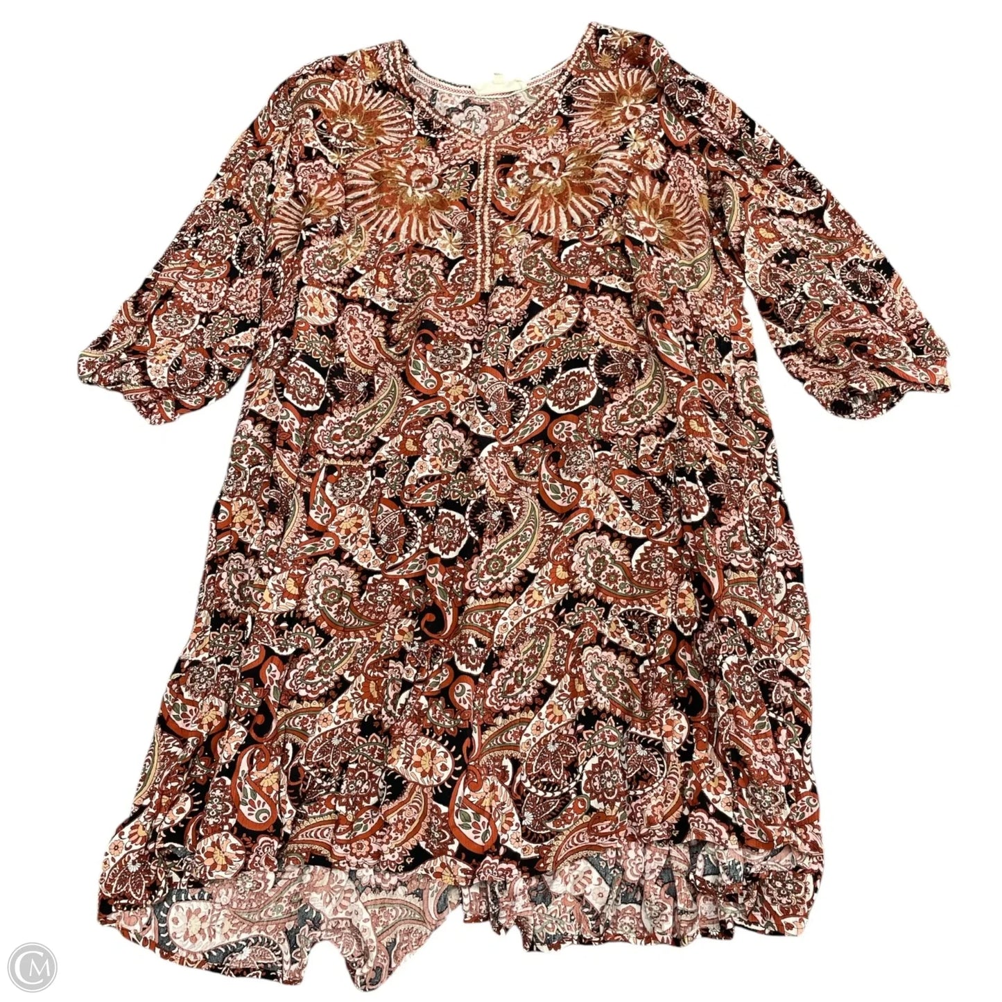 Dress Casual Short By Nurture In Black & Brown, Size: 3x