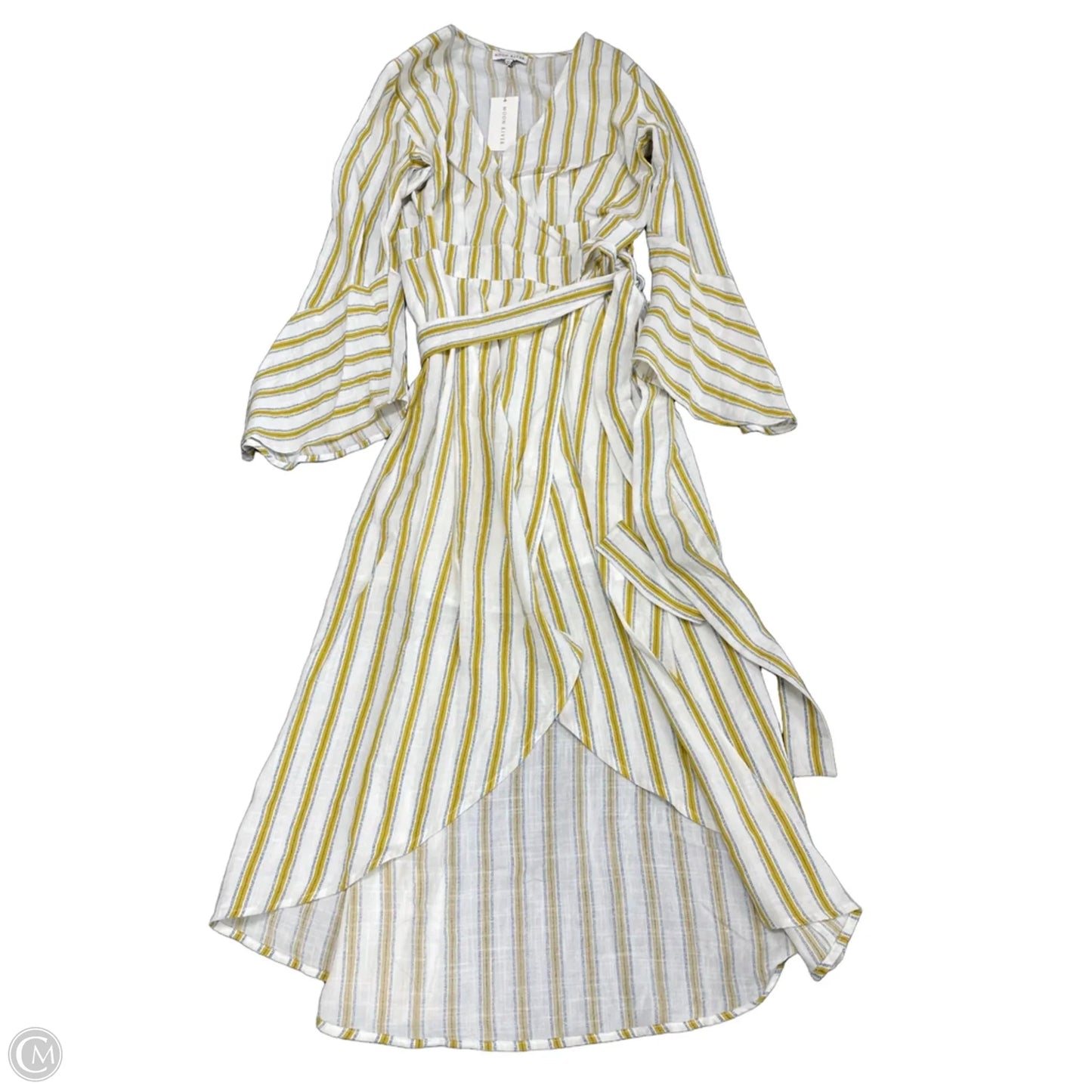 Dress Casual Midi By Moon River In Blue & Yellow, Size: S