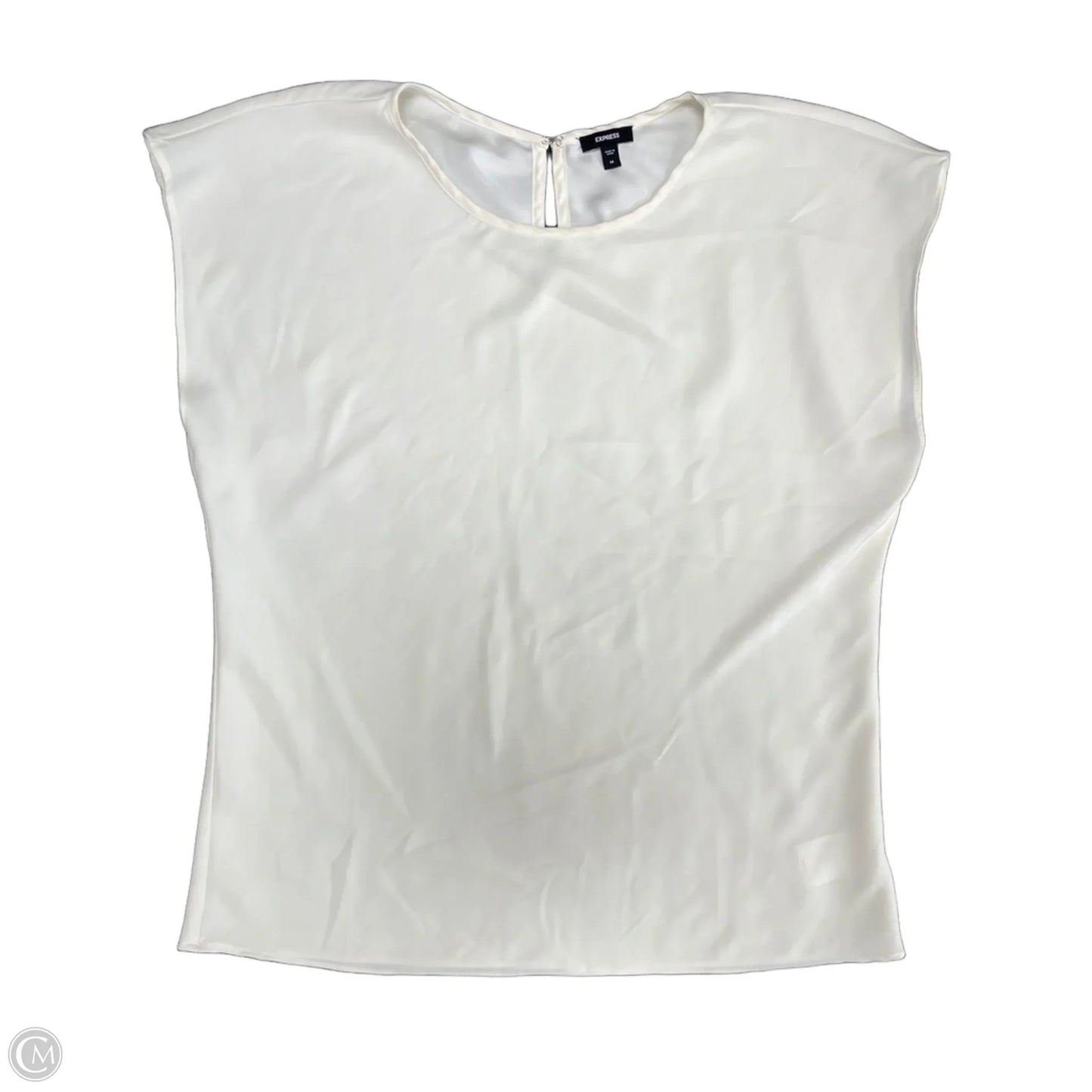 Top Short Sleeve By Express In Cream, Size: M